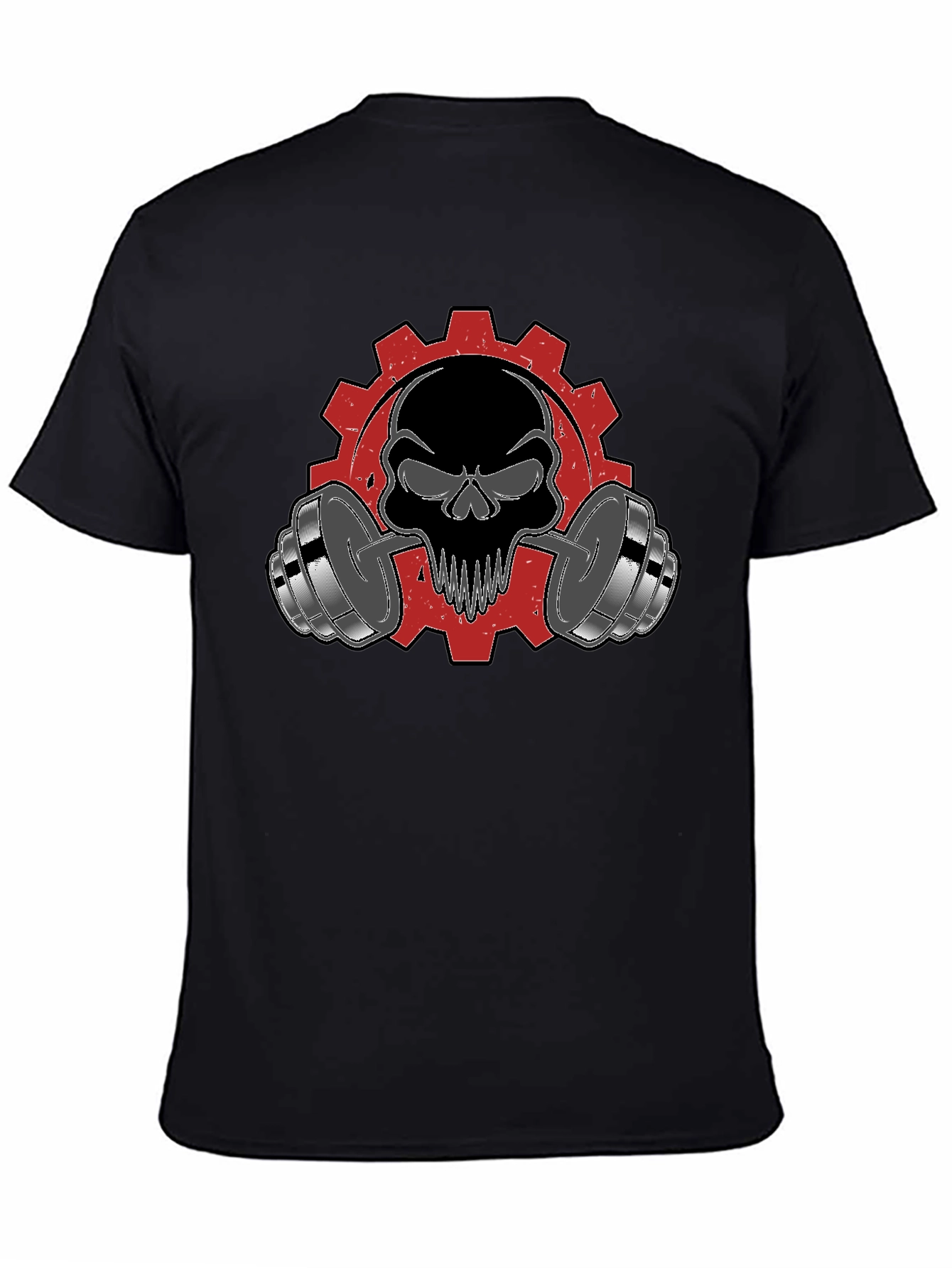 Skull & Weights Graphic T-Shirt - Gym Motivation