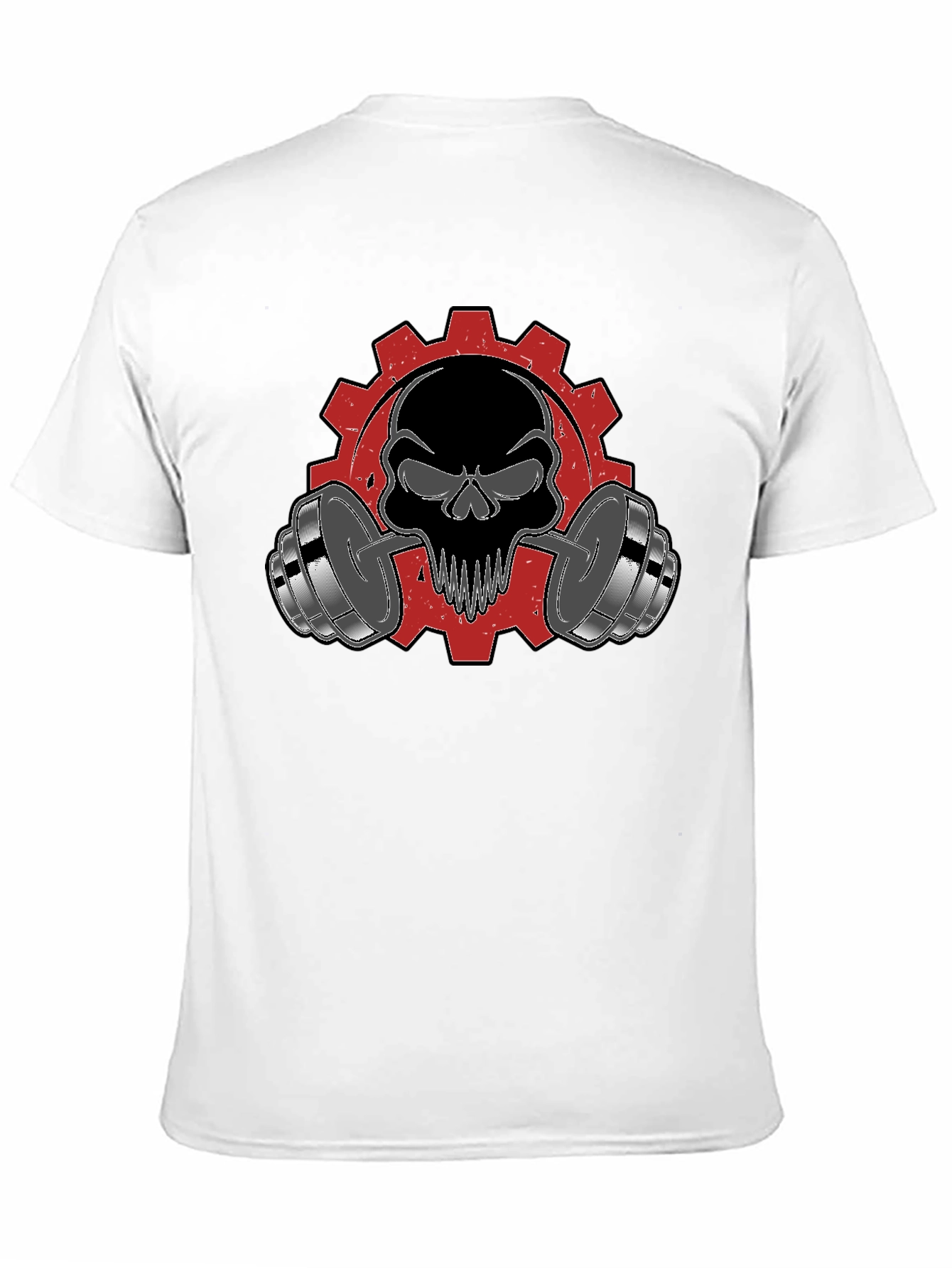 Skull & Weights Graphic T-Shirt - Gym Motivation