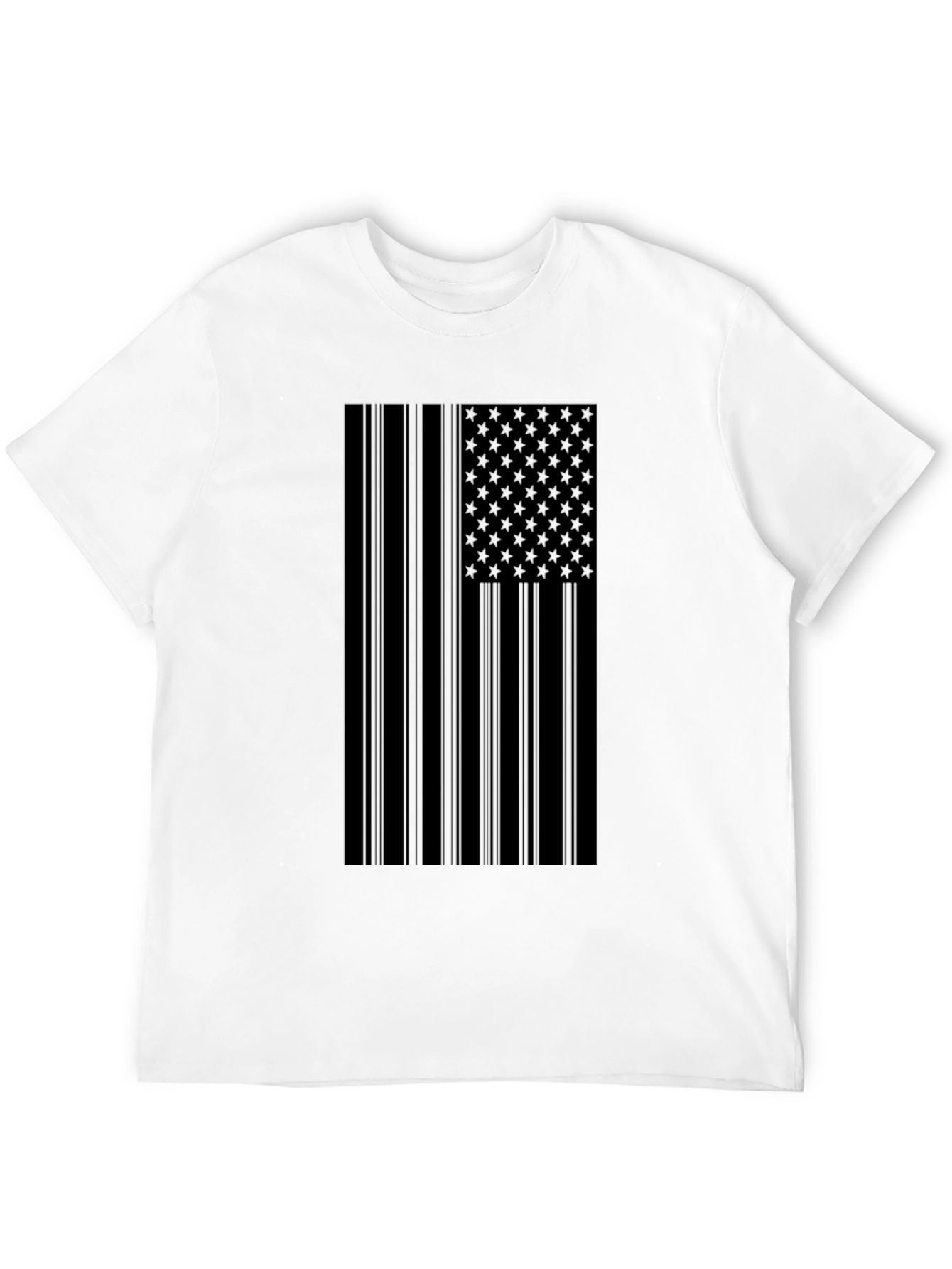 USA Flag Graphic Black T-Shirt