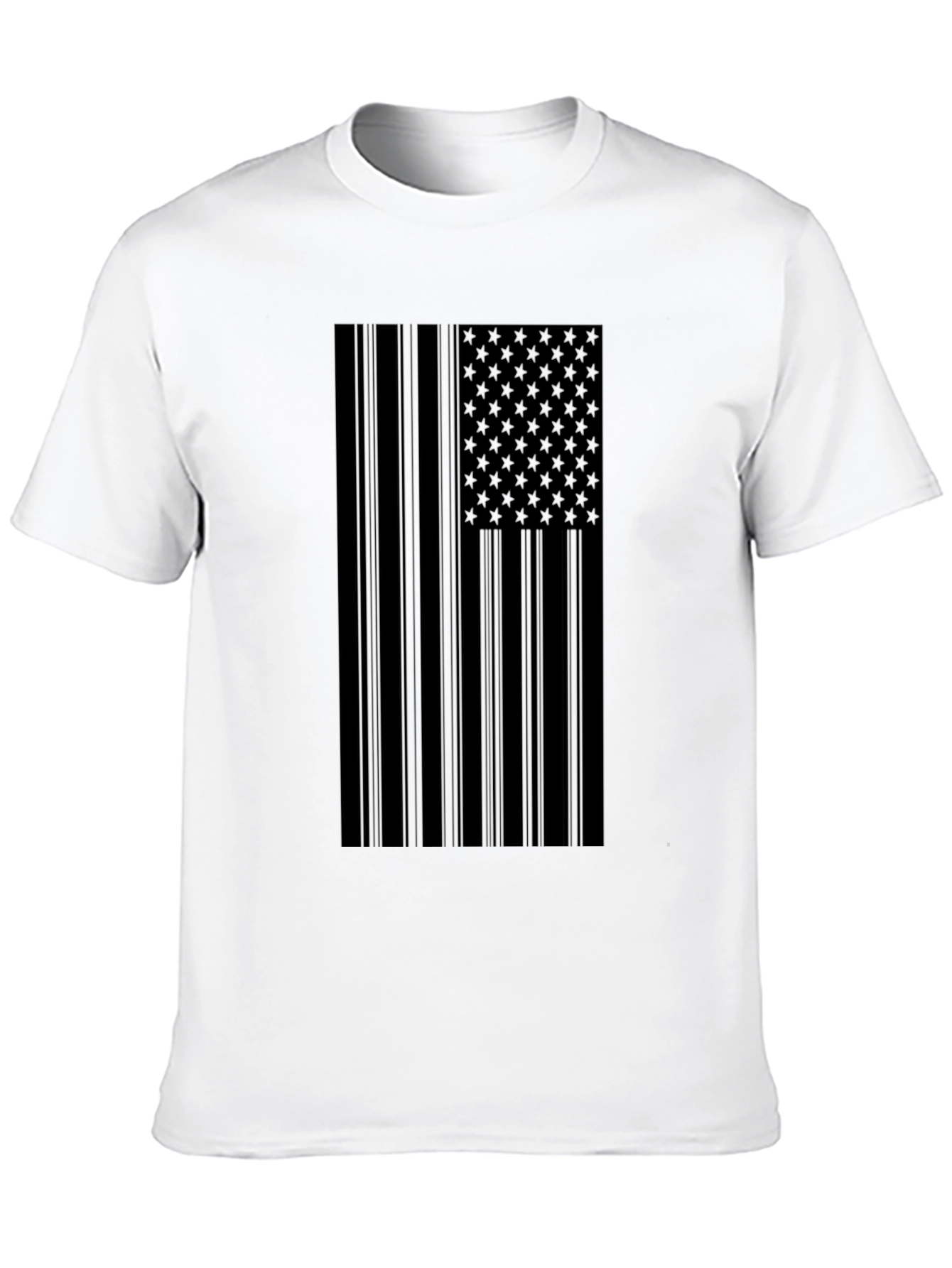 USA Flag Graphic Black T-Shirt