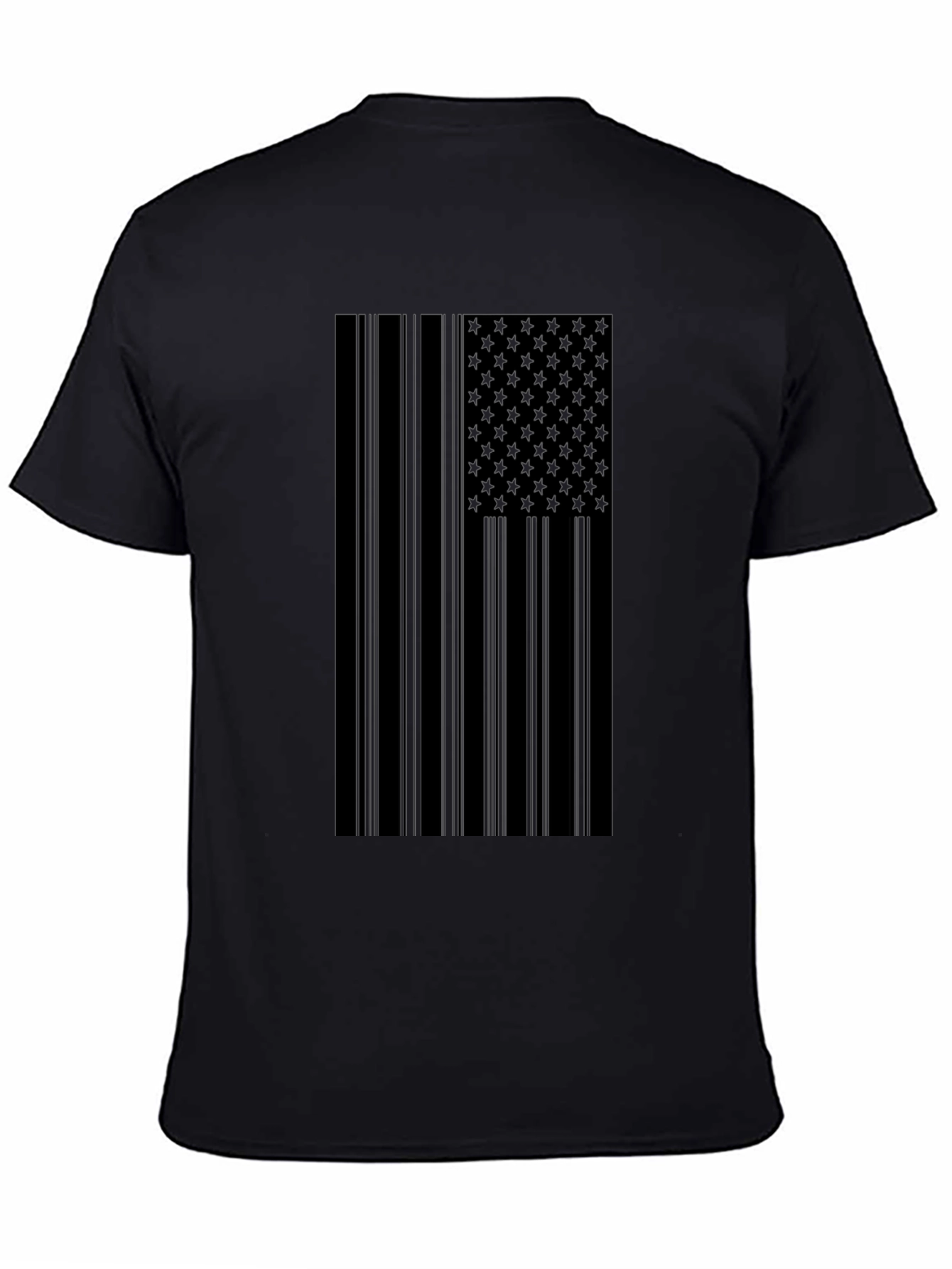 USA Flag Graphic Black T-Shirt