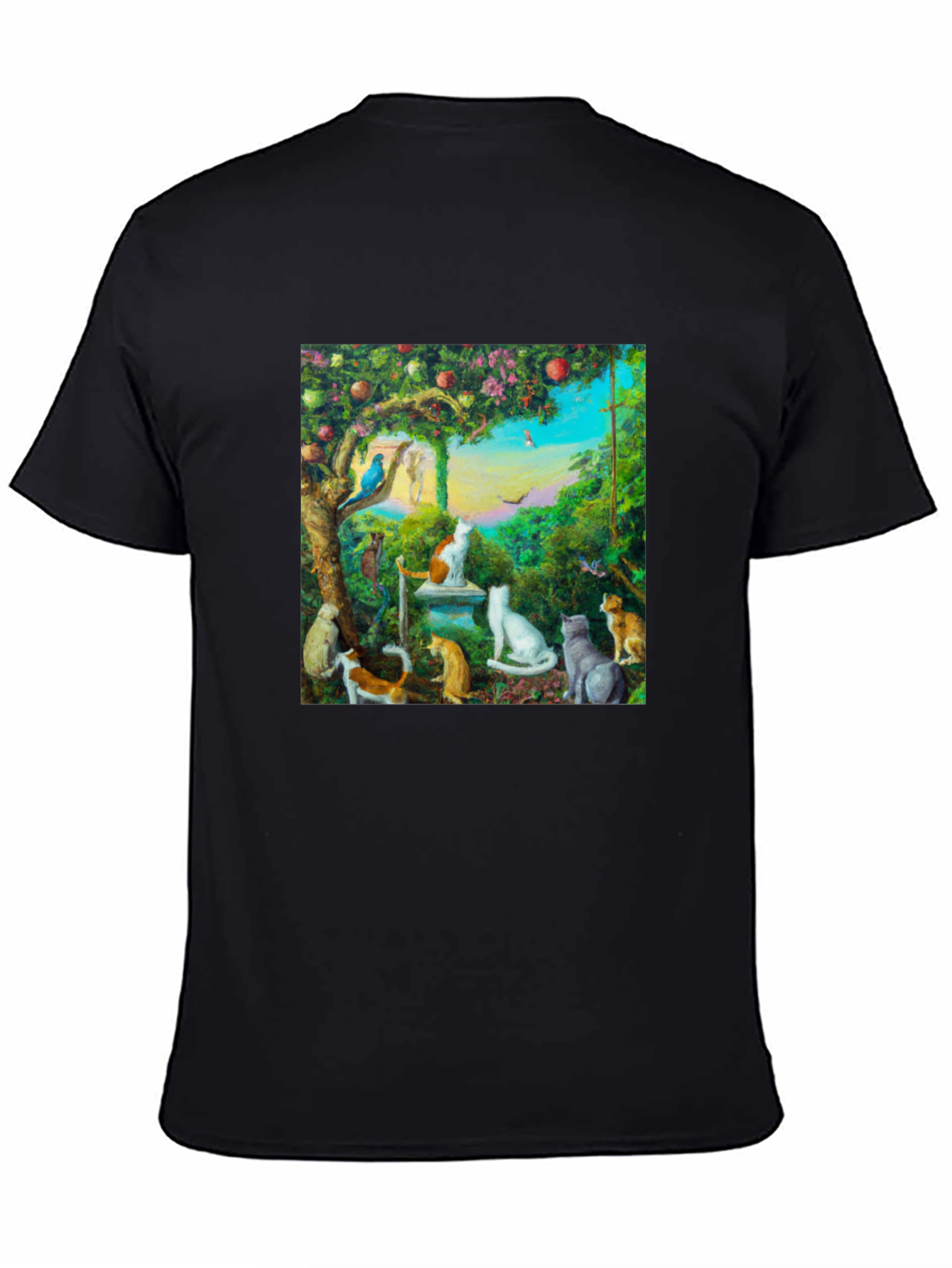 Whimsical Cat Garden T-Shirt