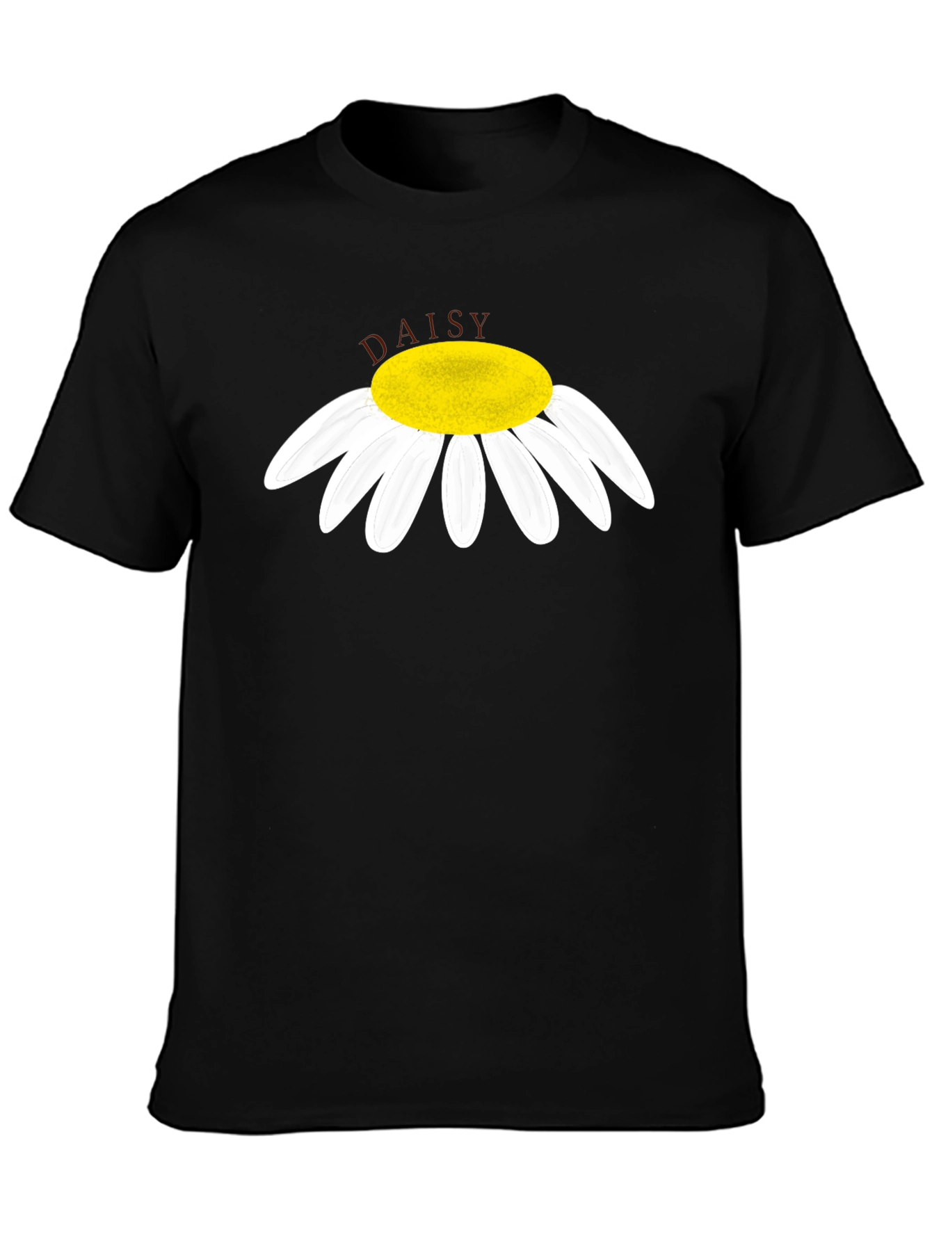 Daisy Graphic Tee - Stylish Black Cotton T-Shirt