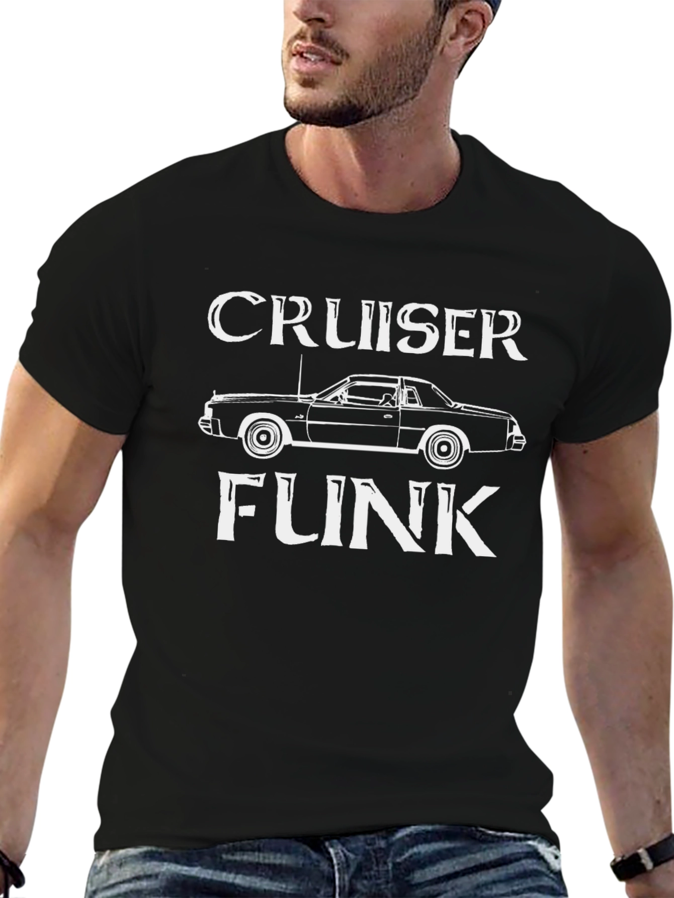 Cruiser Funk Car Graphic T-Shirt - Black