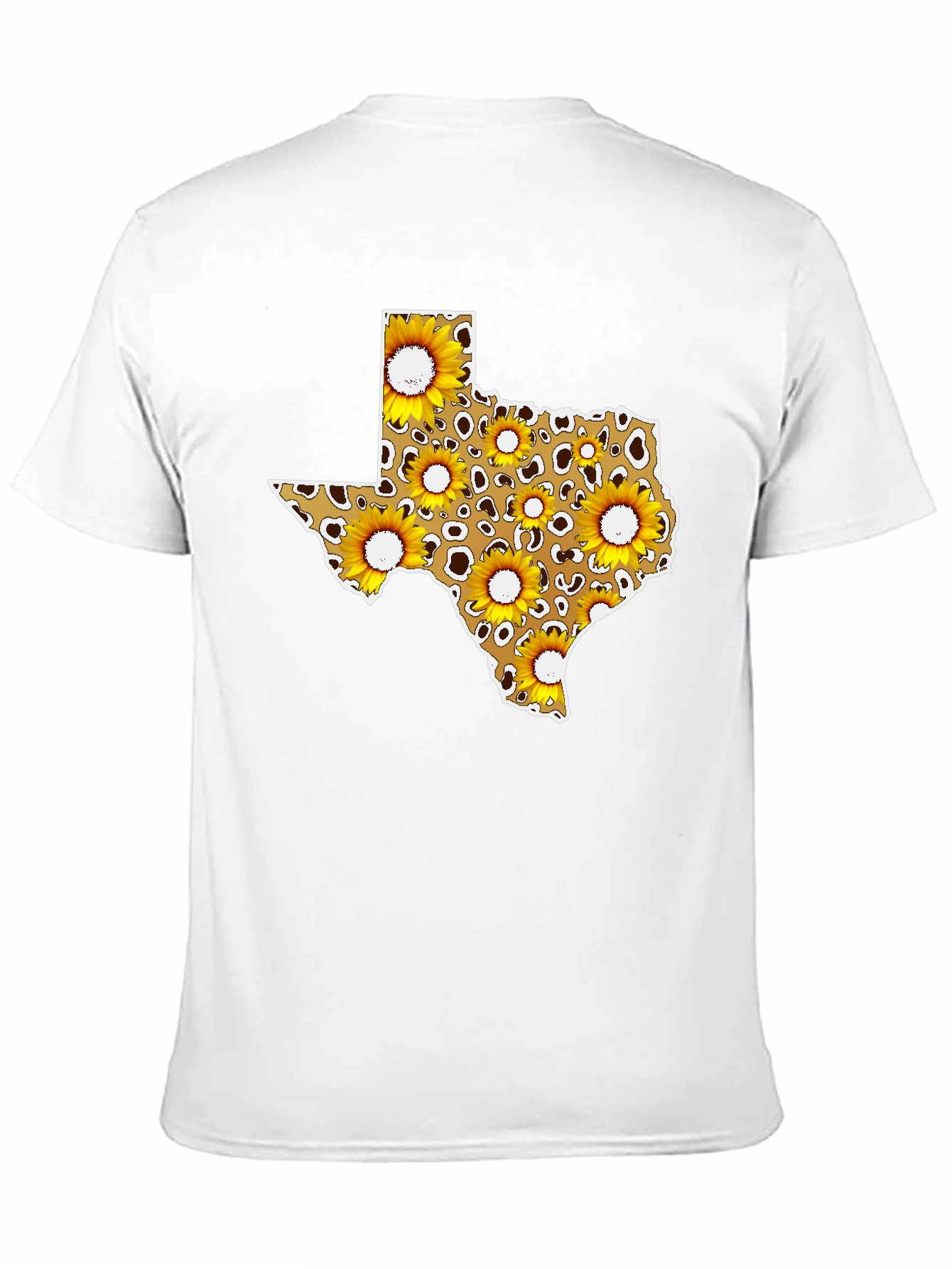 Texas Sunflower Leopard Print T-Shirt