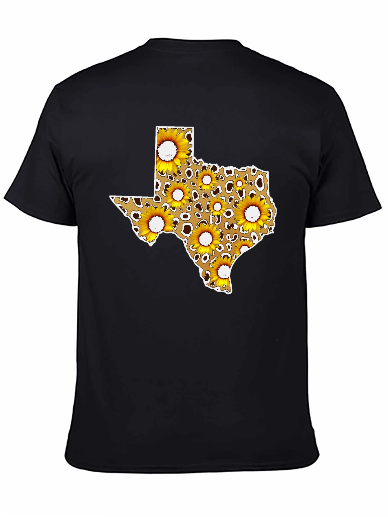 Texas Sunflower Leopard Print T-Shirt