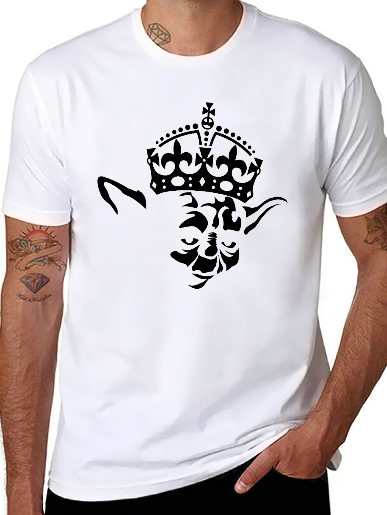 Yoda Crown T-Shirt - Black Graphic Tee