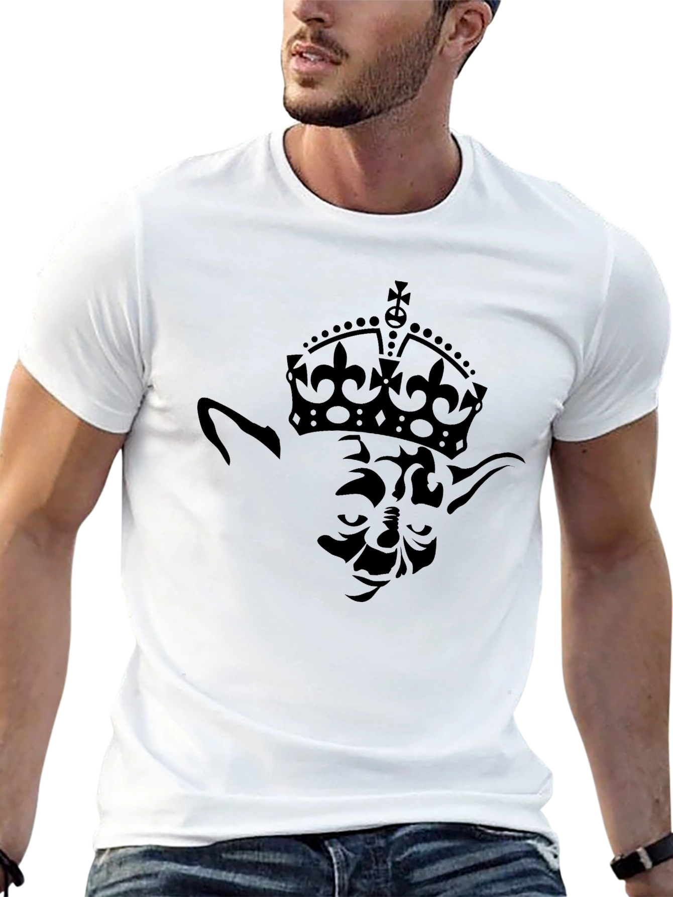 Yoda Crown T-Shirt - Black Graphic Tee