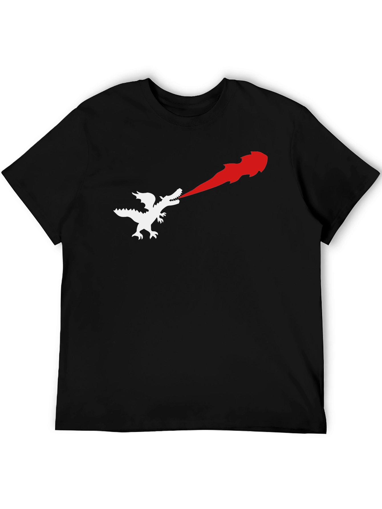 Dragon Fire Breath Graphic T-Shirt - Black