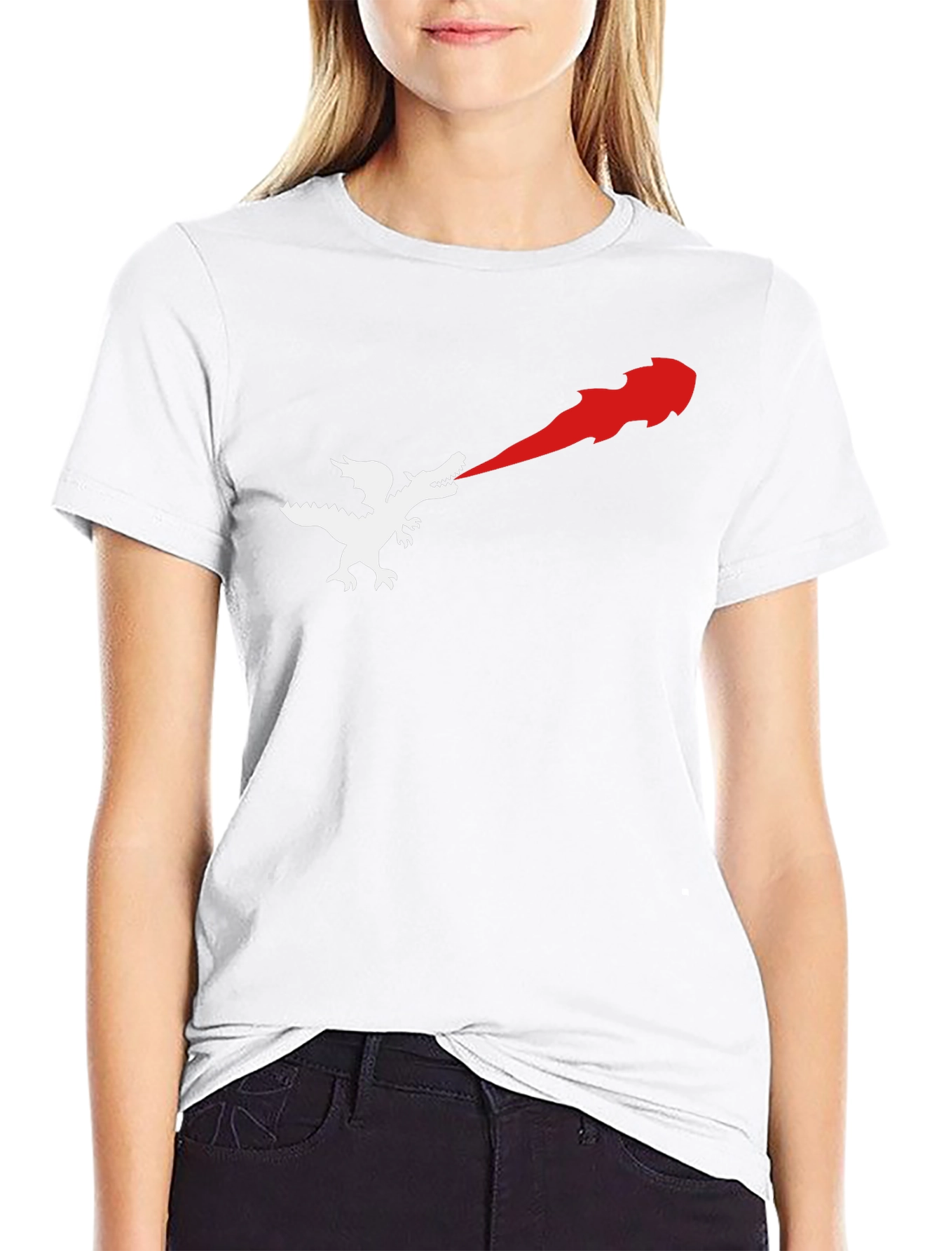 Dragon Fire Breath Graphic T-Shirt - Black