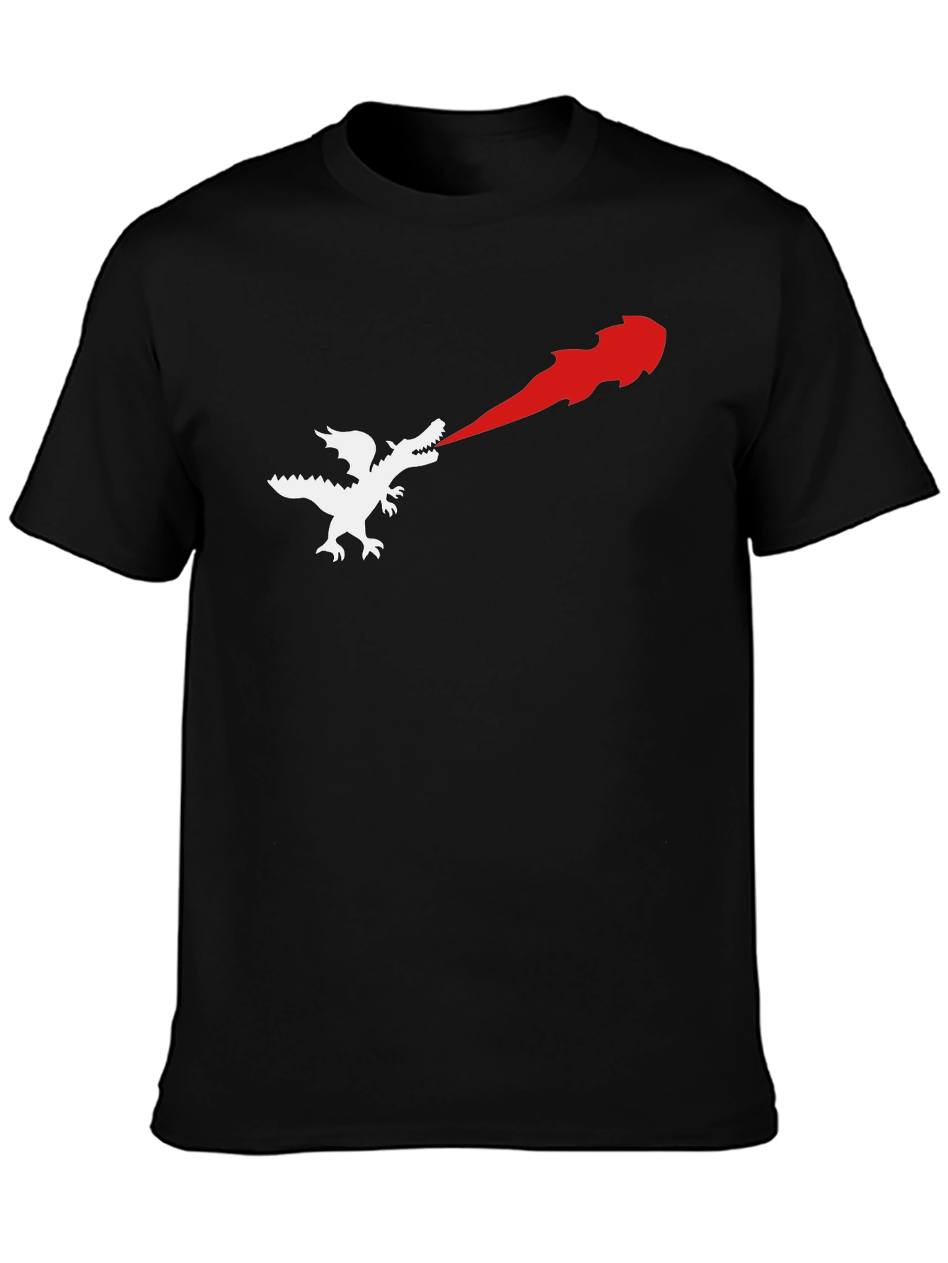 Dragon Fire Breath Graphic T-Shirt - Black
