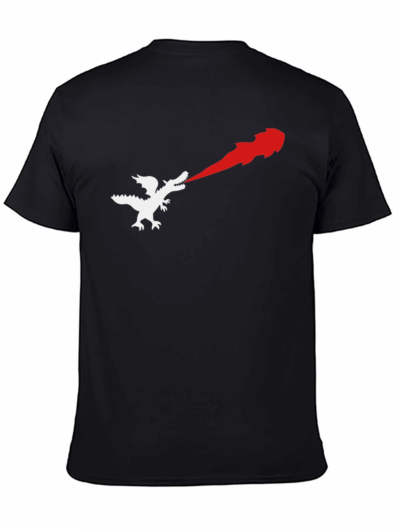 Dragon Fire Breath Graphic T-Shirt - Black
