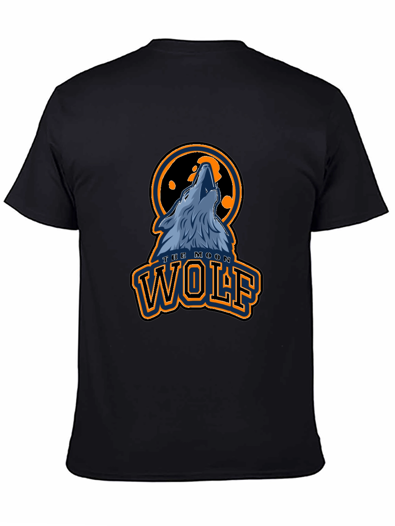The Moon Wolf Graphic T-Shirt - Black