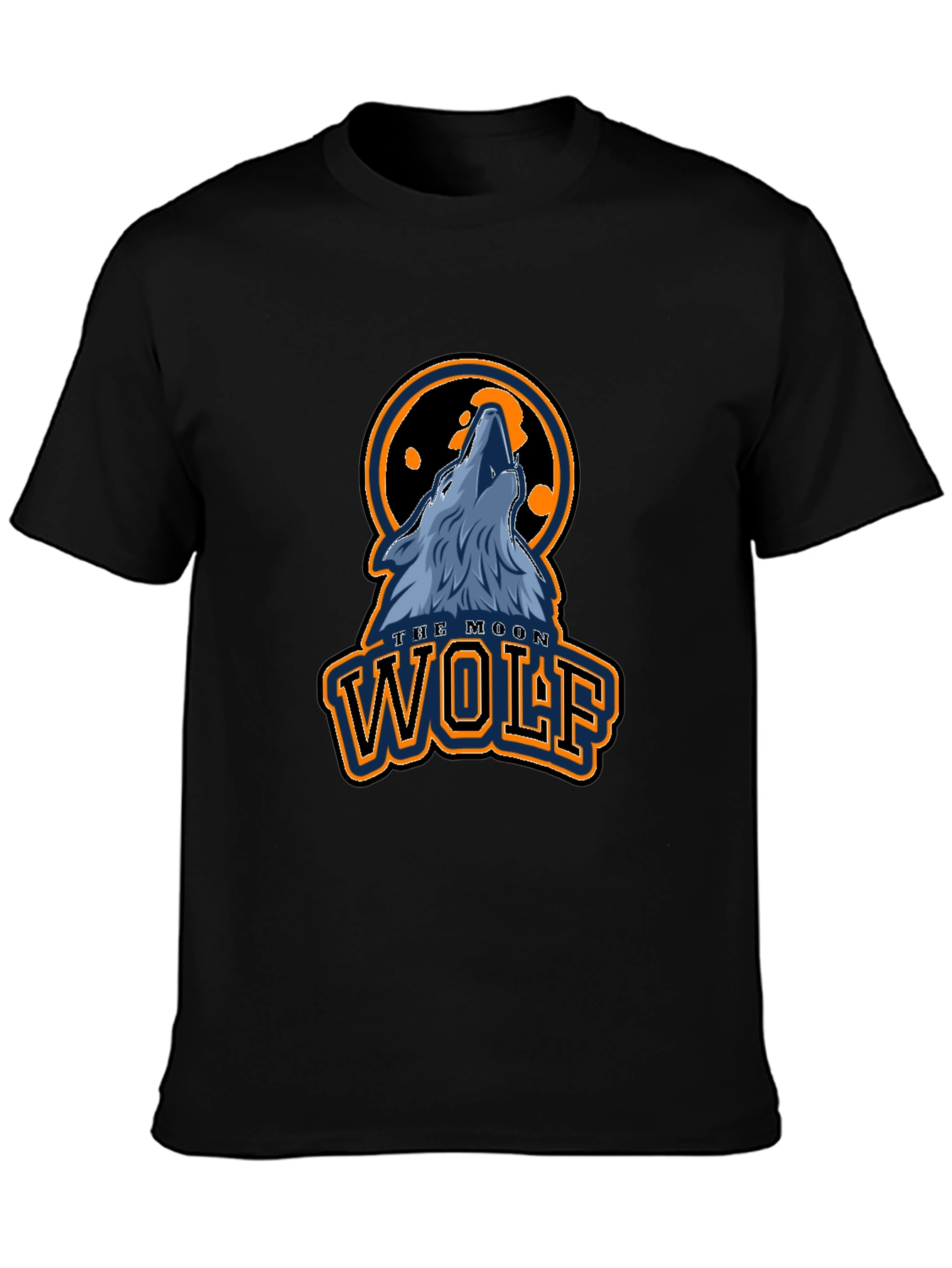 The Moon Wolf Graphic T-Shirt - Black