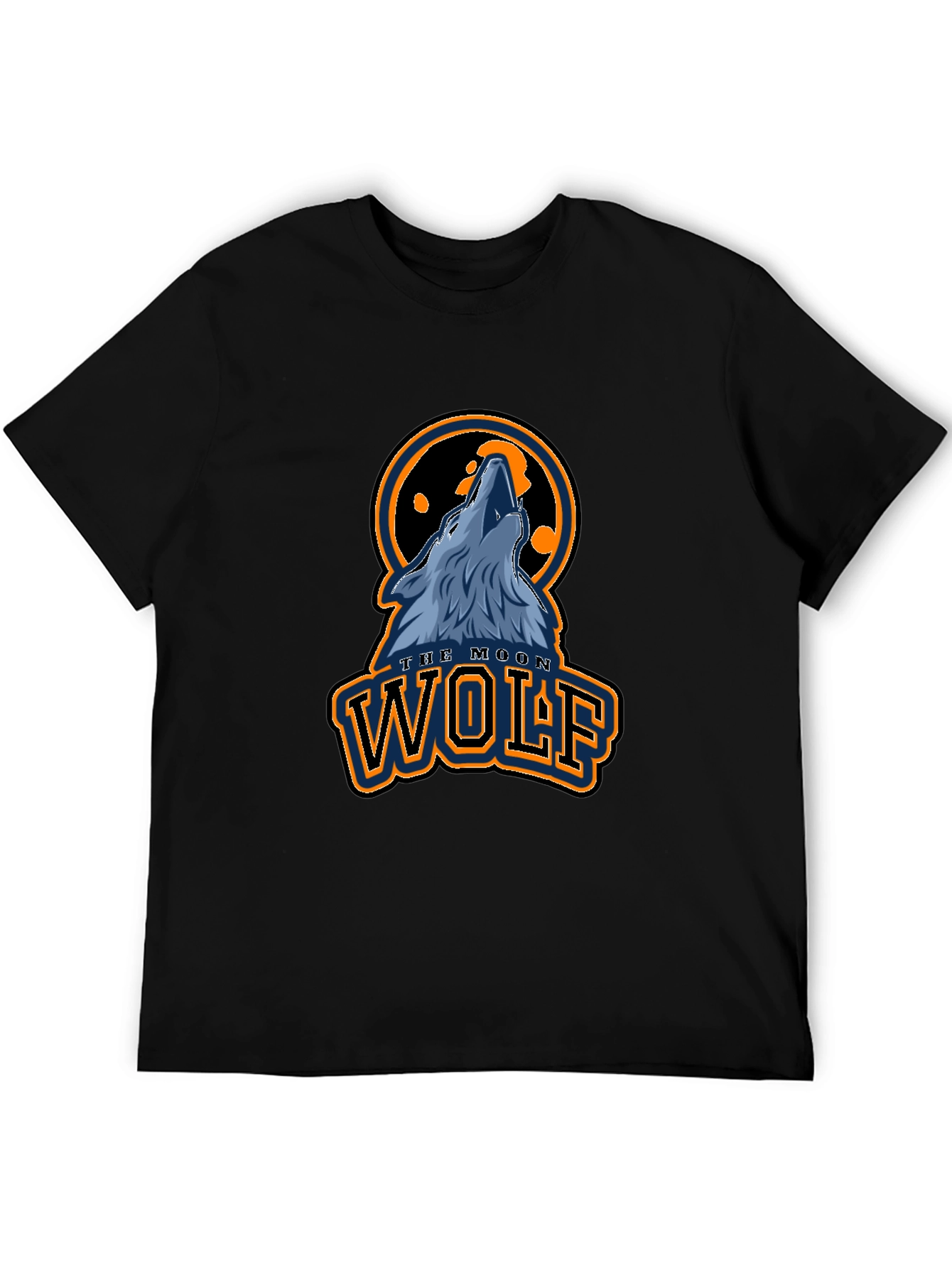 The Moon Wolf Graphic T-Shirt - Black