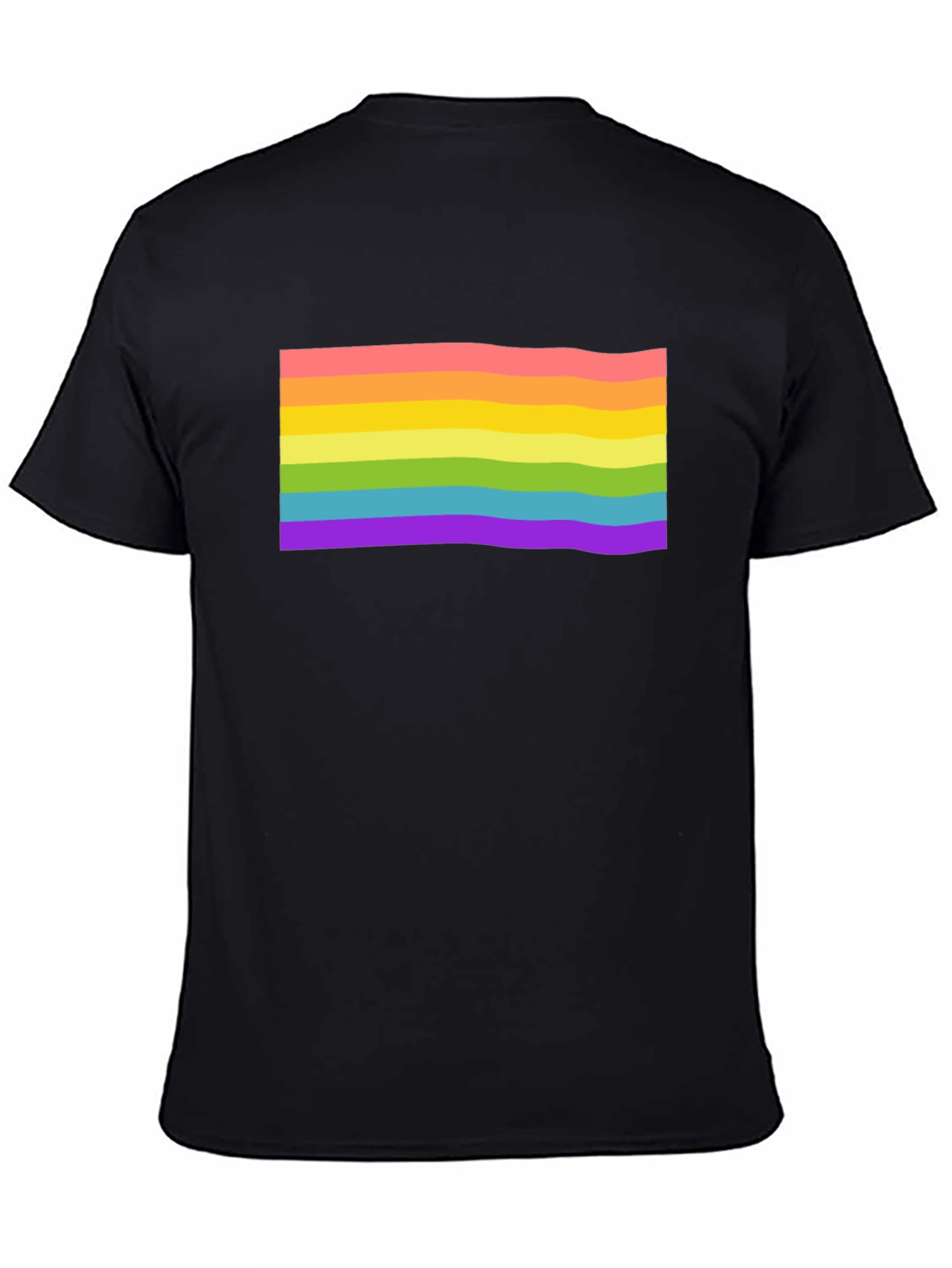 Rainbow Pride Flag Graphic T-Shirt - Black