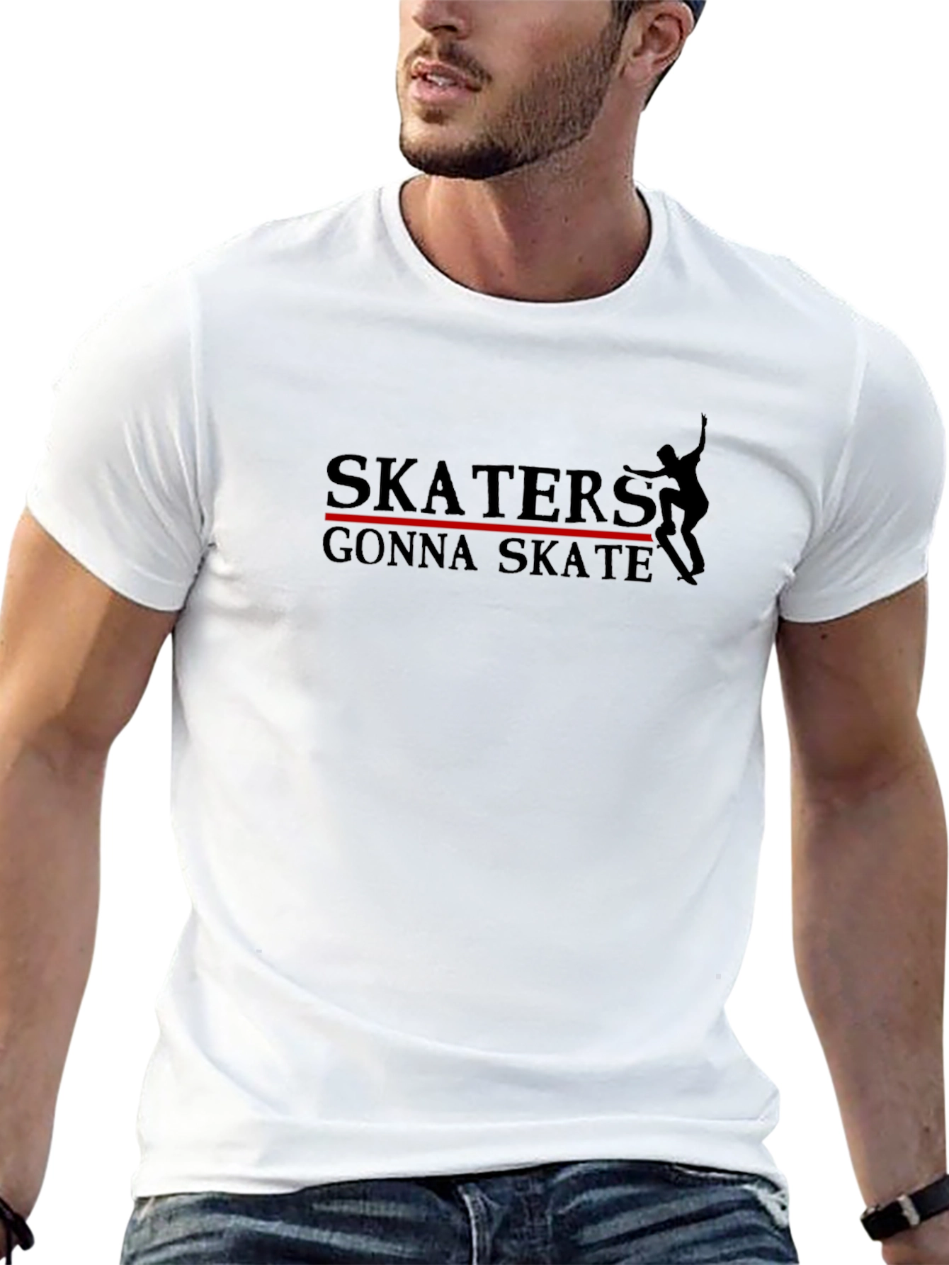 Skaters Gonna Skate T-Shirt - Black Graphic Tee