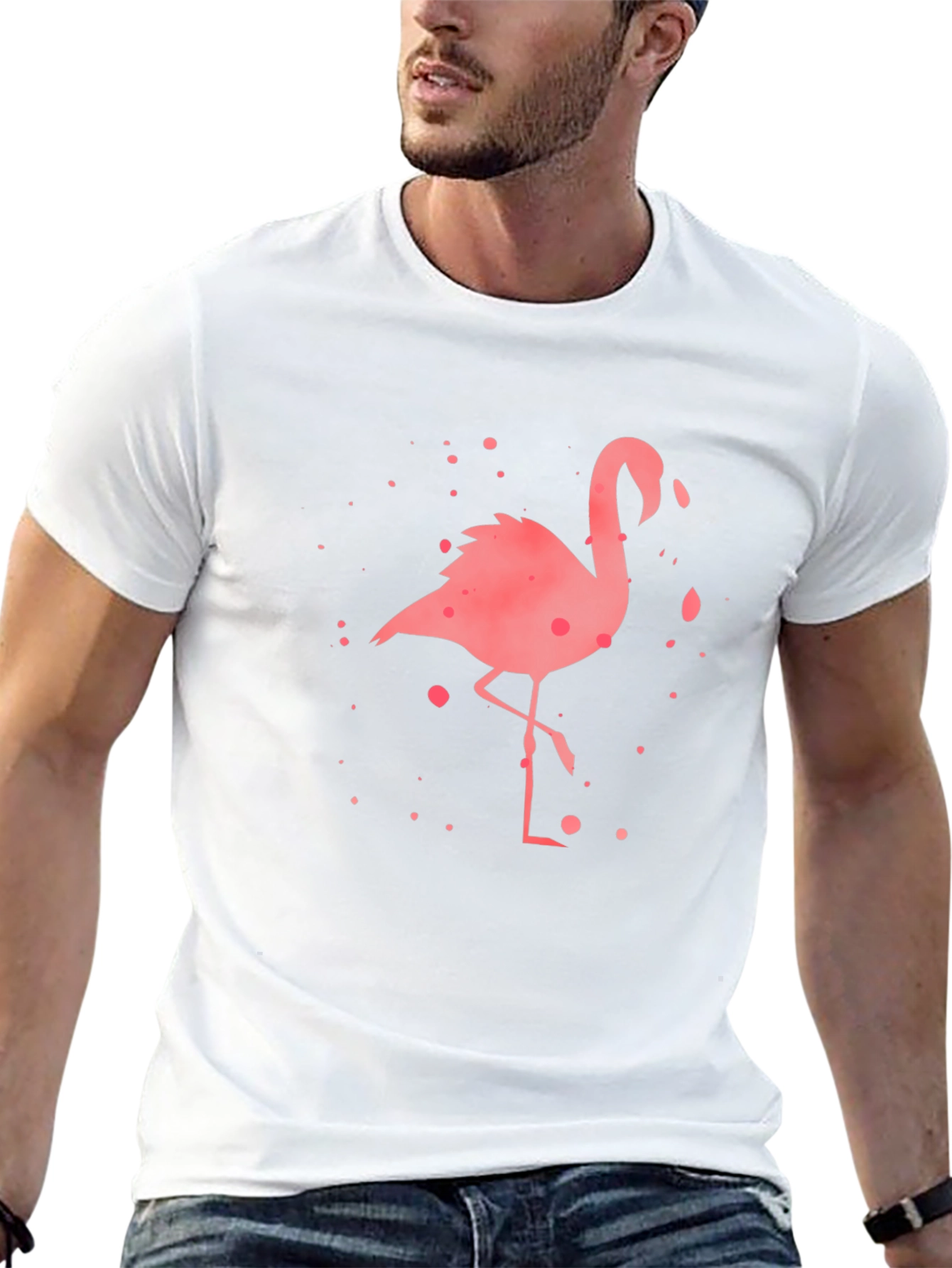 Black Flamingo Graphic Tee - Stylish Mens Casual Wear