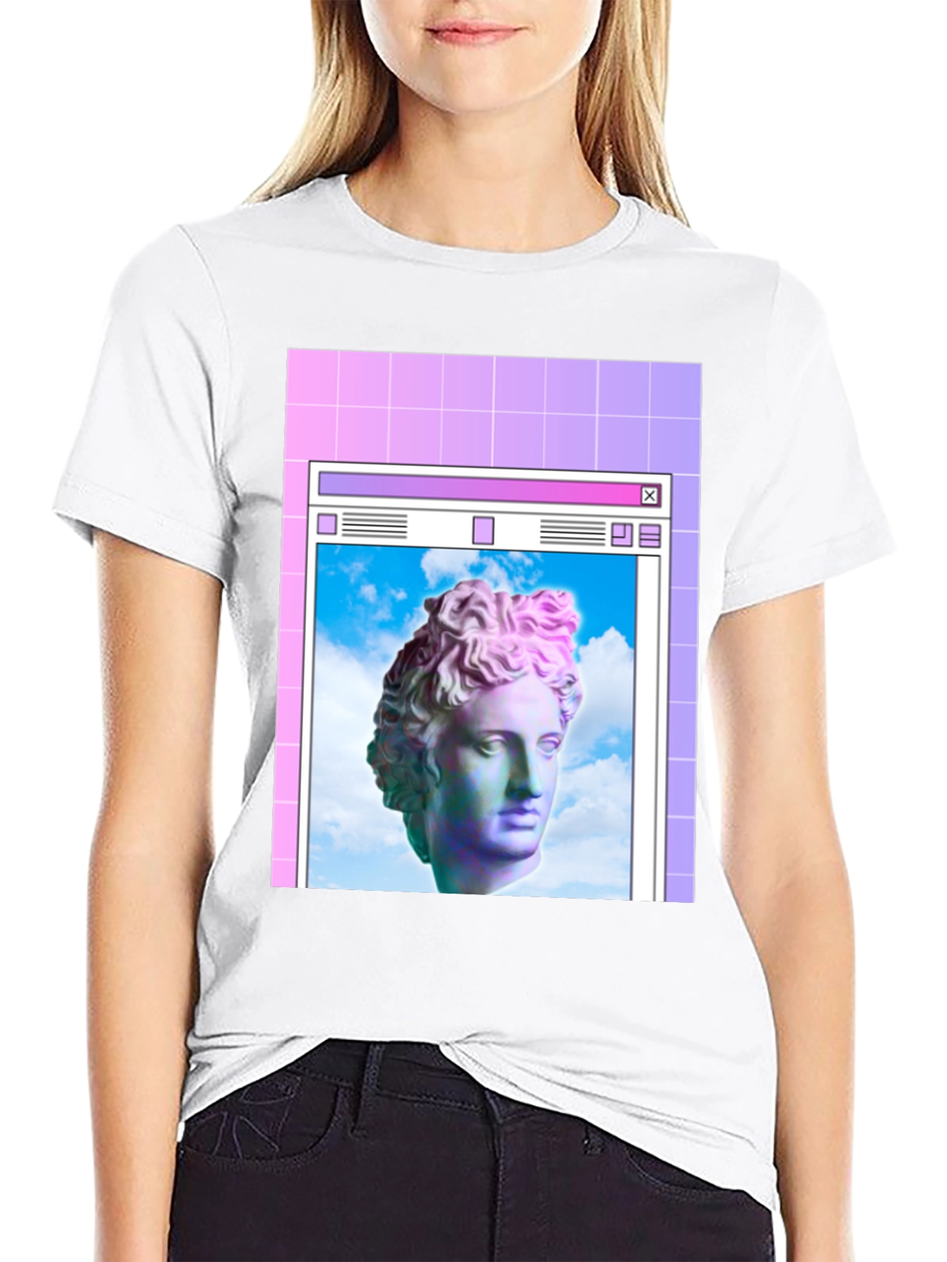 Aesthetic Vaporwave Statue T-Shirt