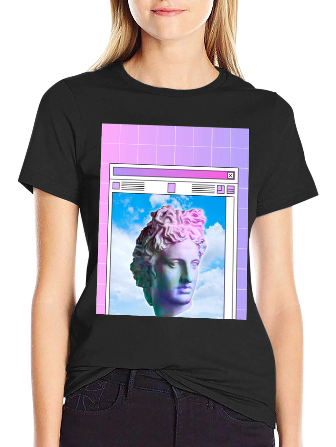 Aesthetic Vaporwave Statue T-Shirt