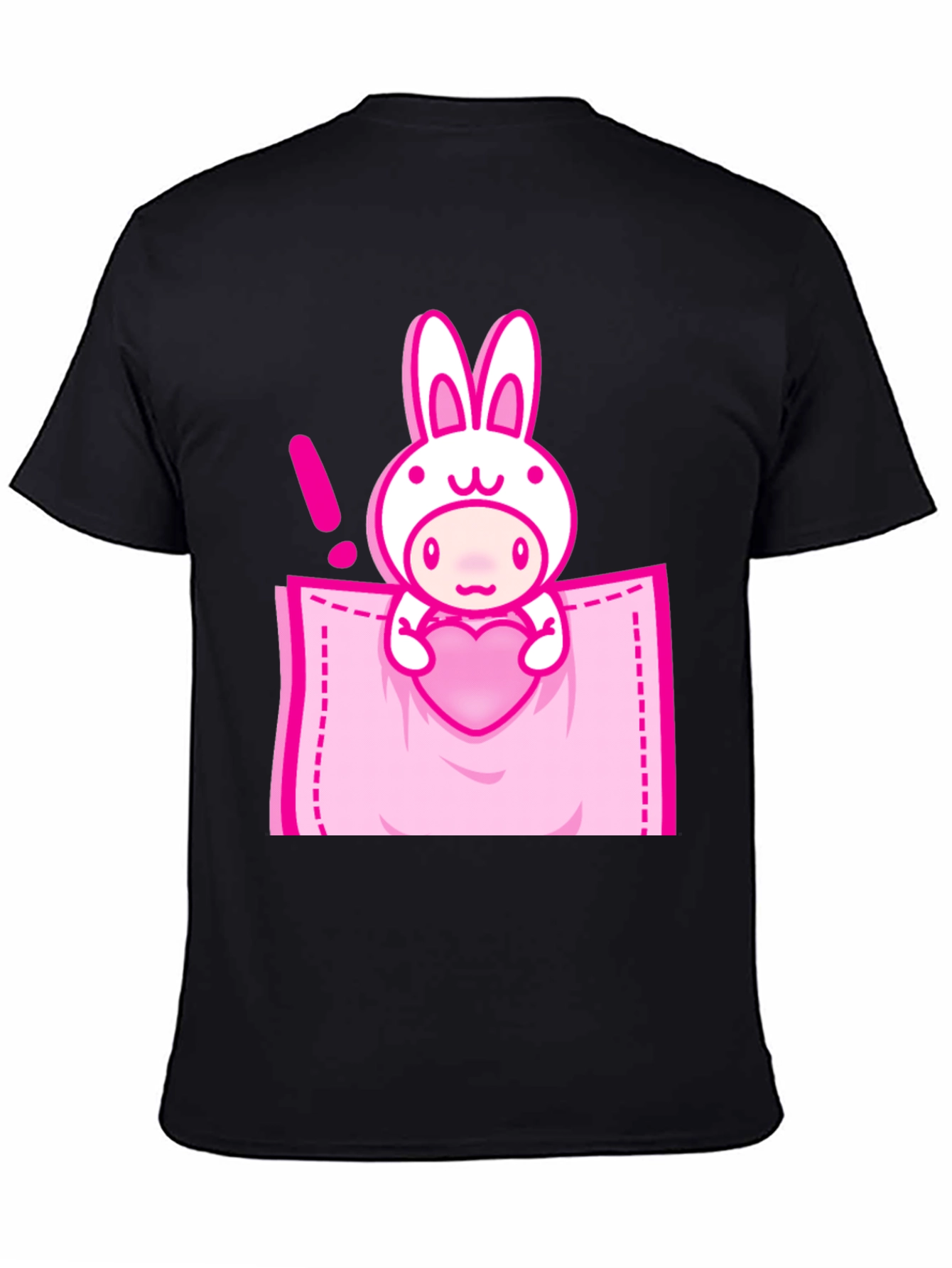 Cute Cartoon Rabbit Pocket T-Shirt