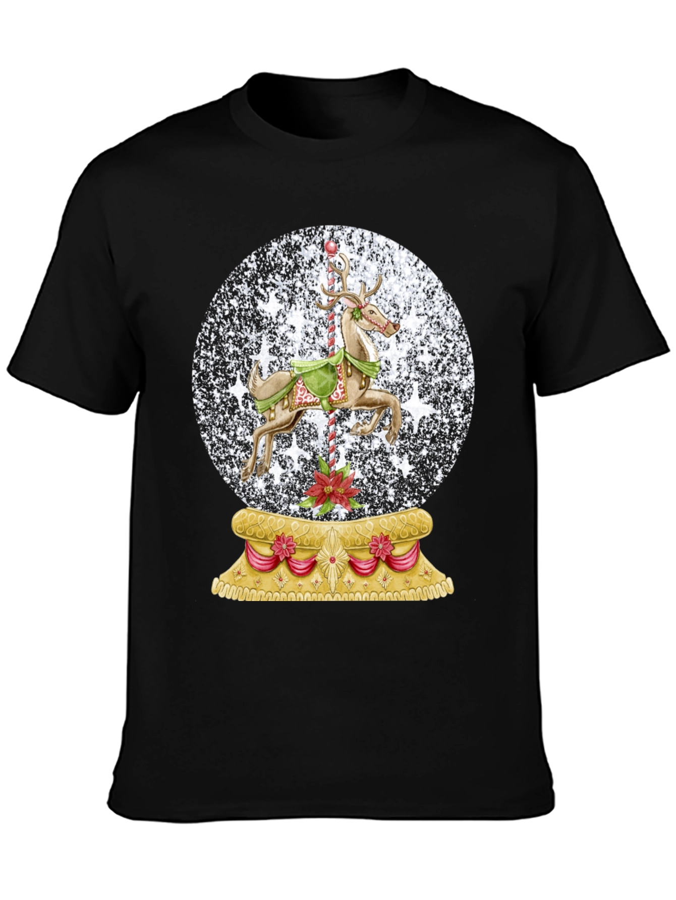 Christmas Snow Globe Carousel T-Shirt