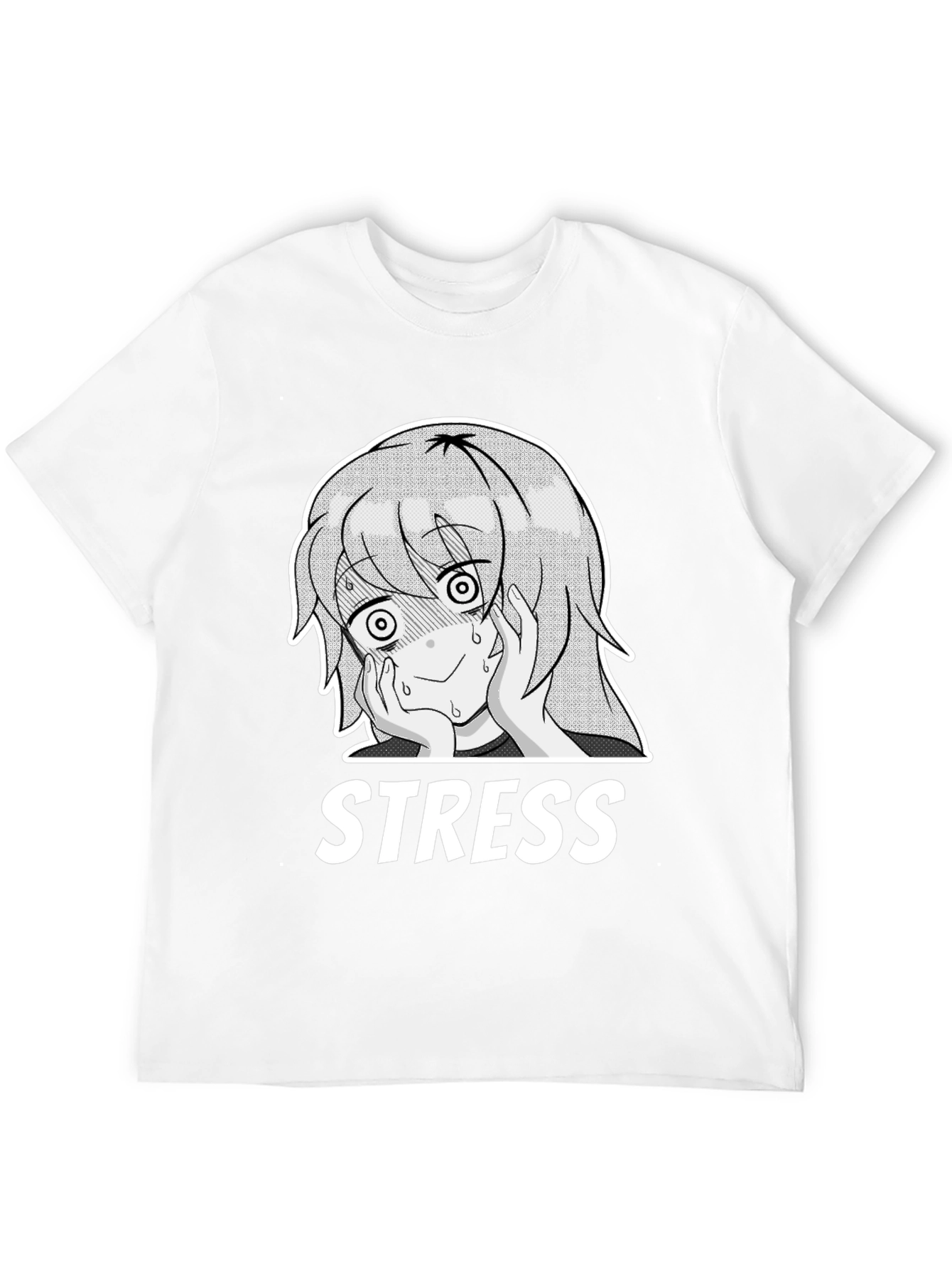 Stress Anime Graphic Tee - Comfort Fit T-Shirt