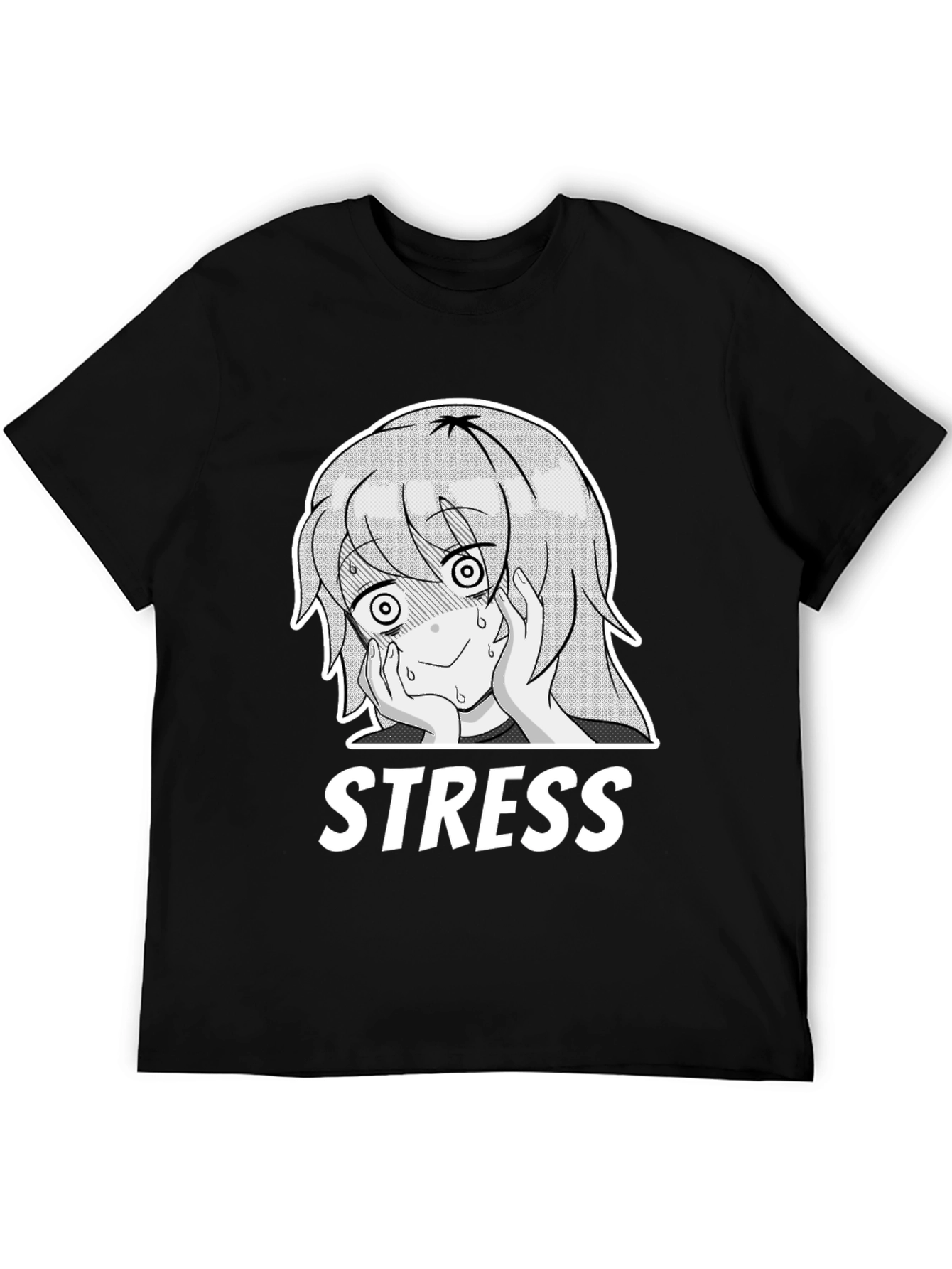 Stress Anime Graphic Tee - Comfort Fit T-Shirt