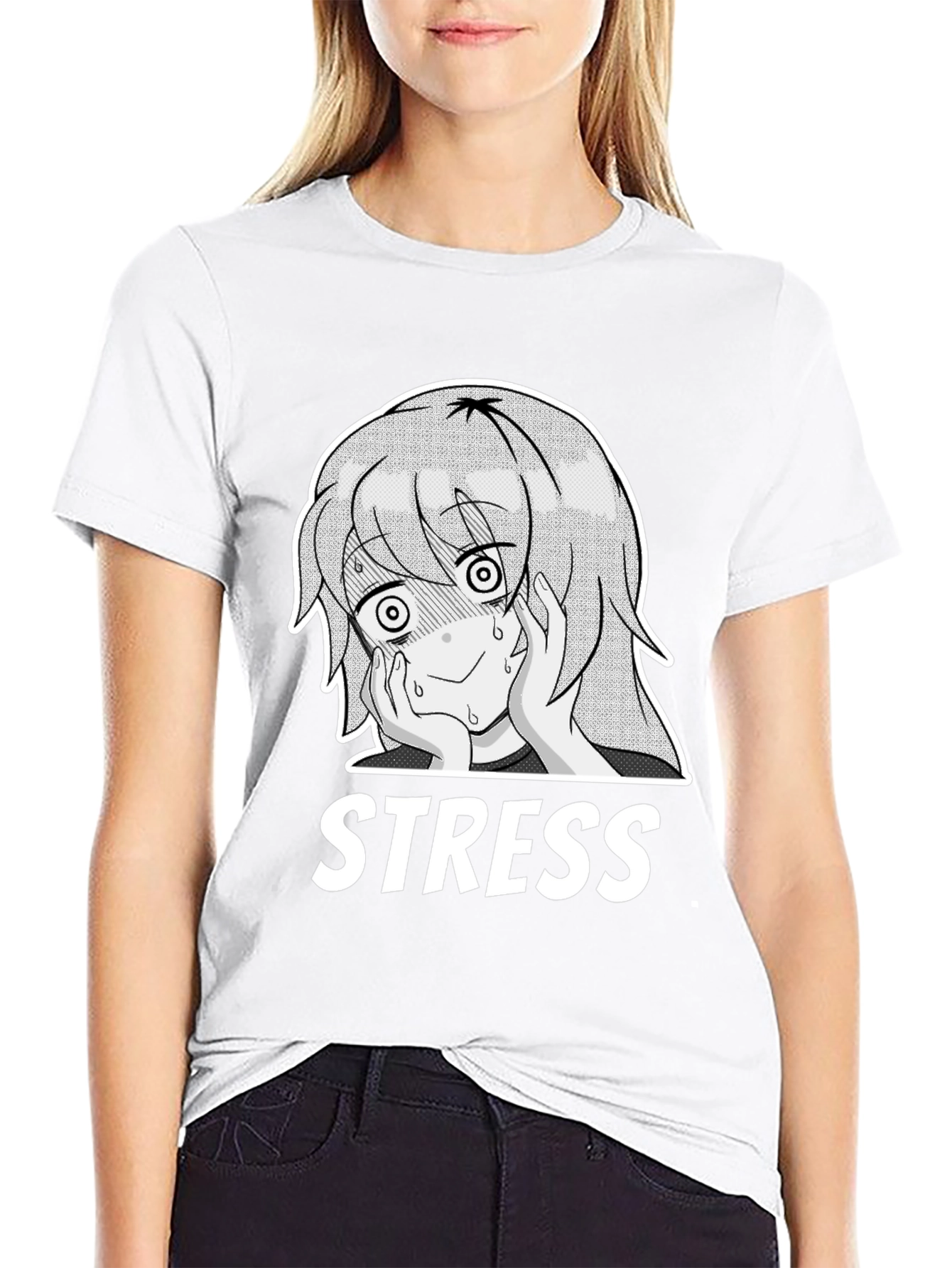 Stress Anime Graphic Tee - Comfort Fit T-Shirt