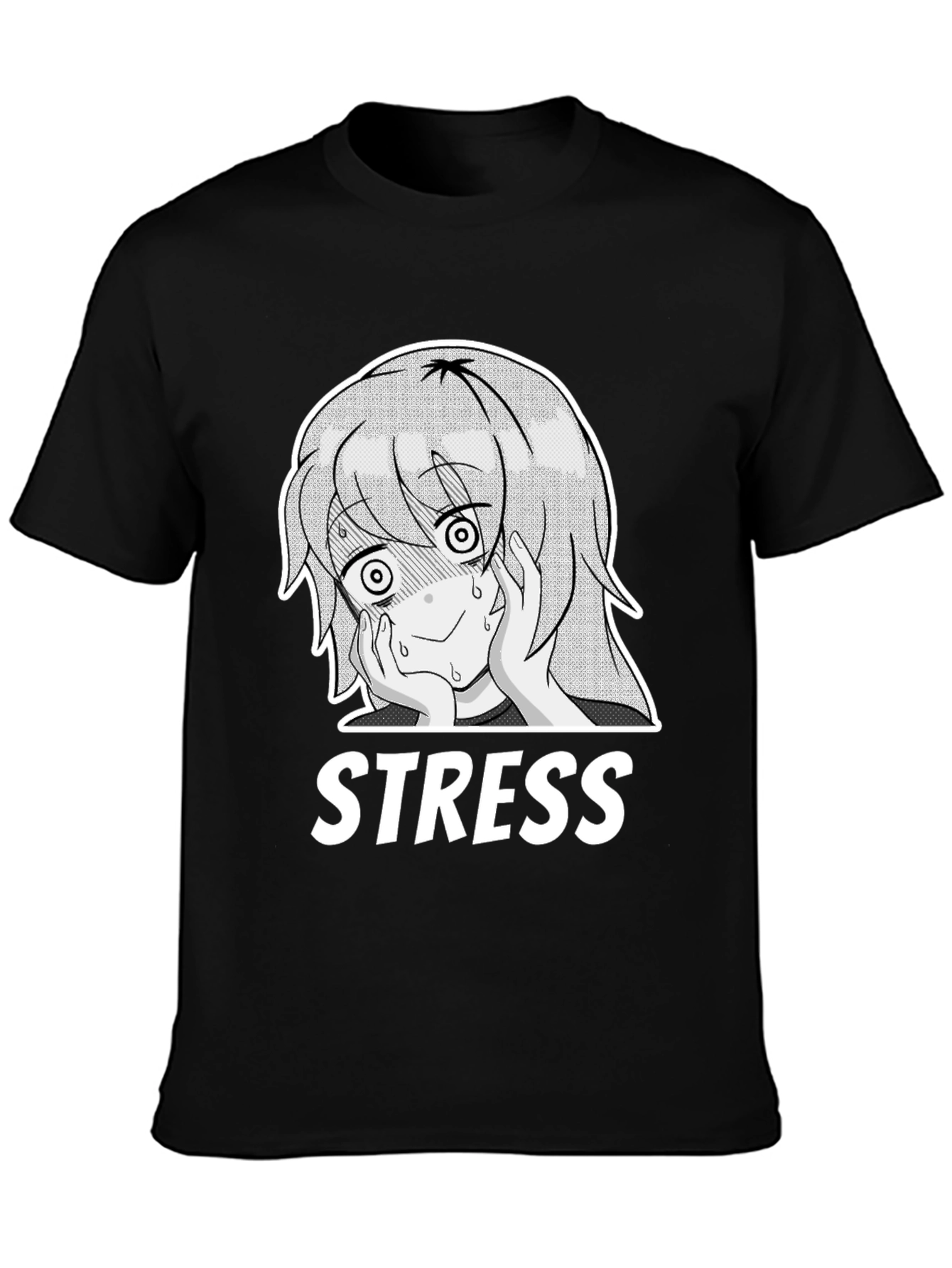 Stress Anime Graphic Tee - Comfort Fit T-Shirt