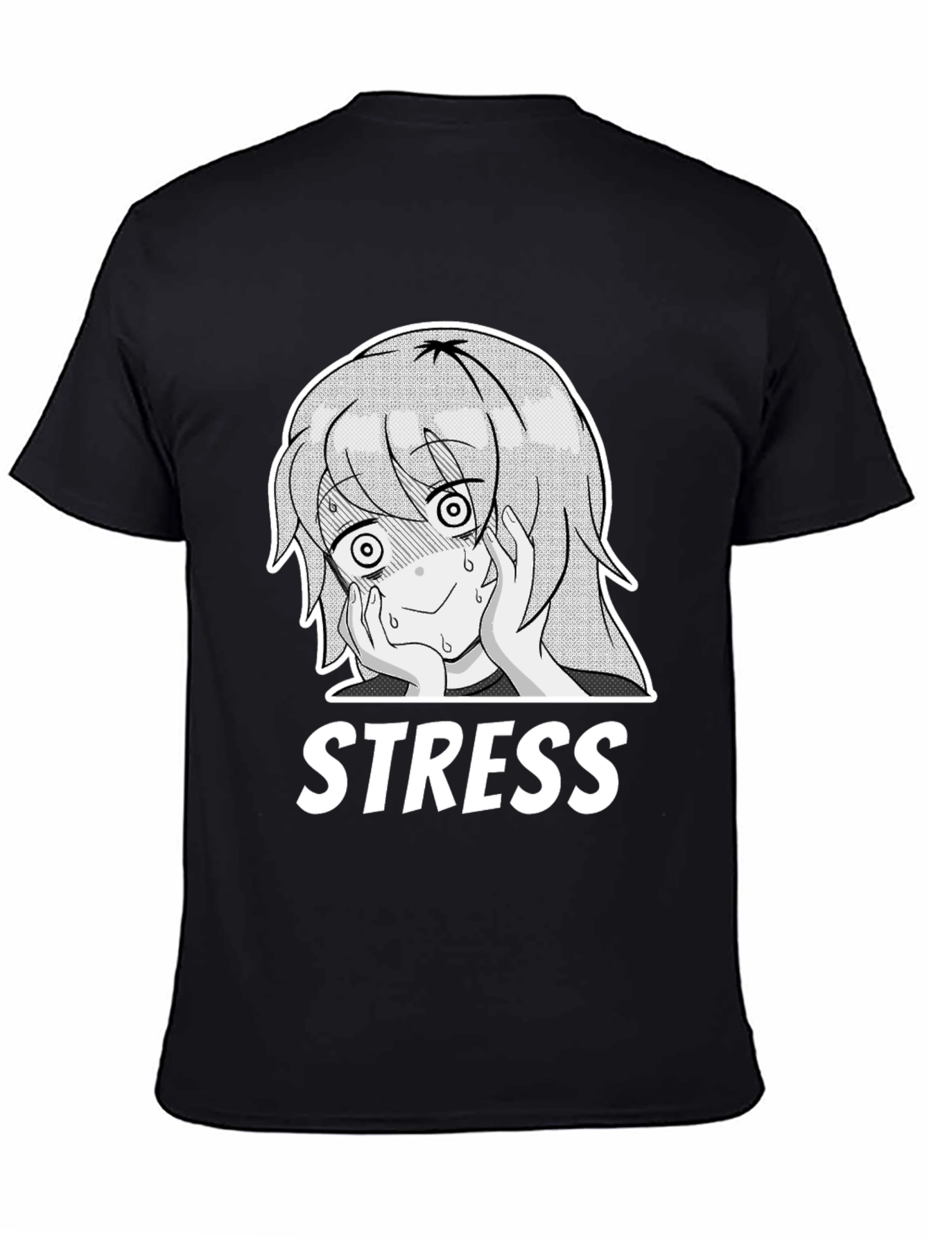 Stress Anime Graphic Tee - Comfort Fit T-Shirt
