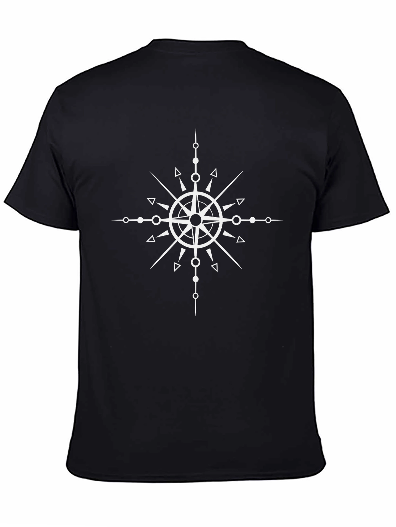 Compass Rose Graphic Black T-Shirt