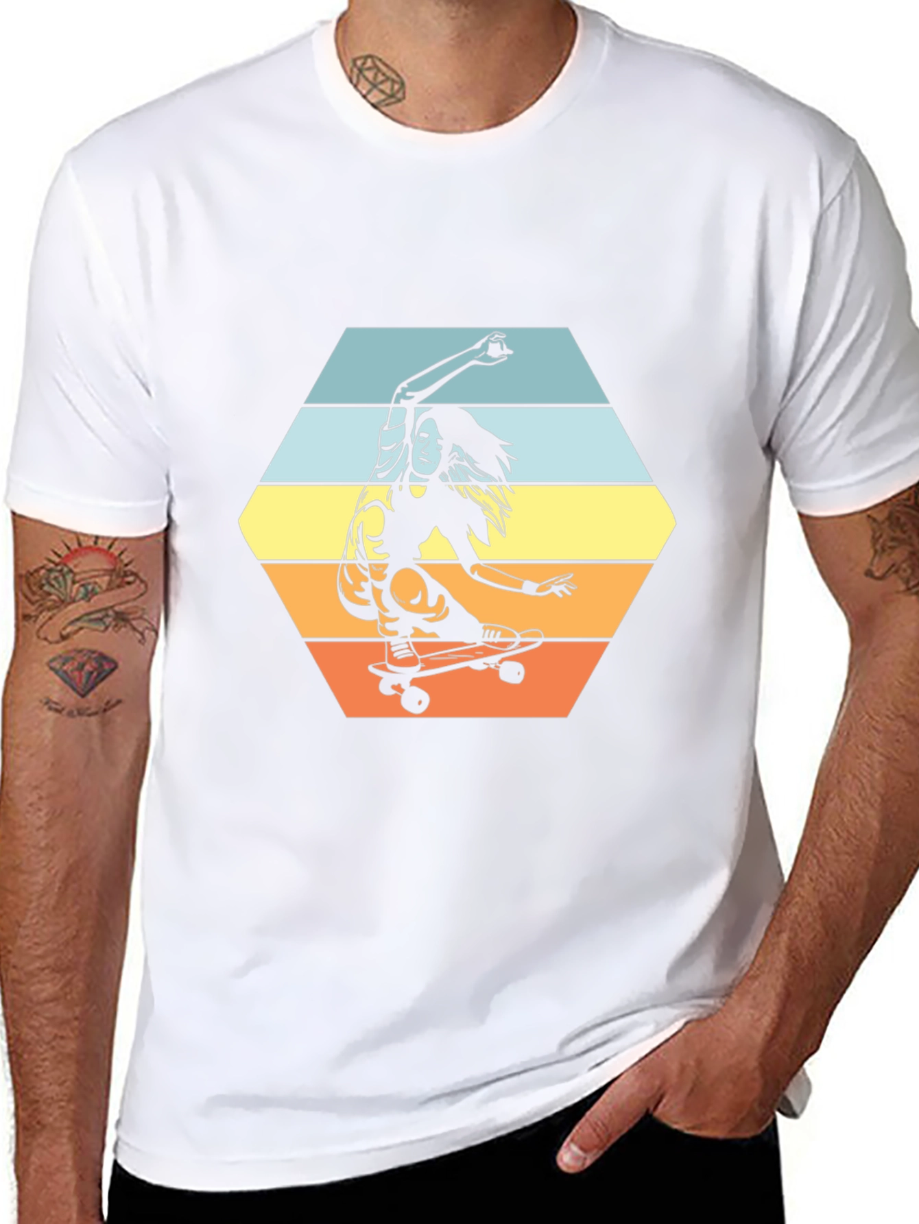 Skater Girl Tee - Retro Style Graphic T-Shirt