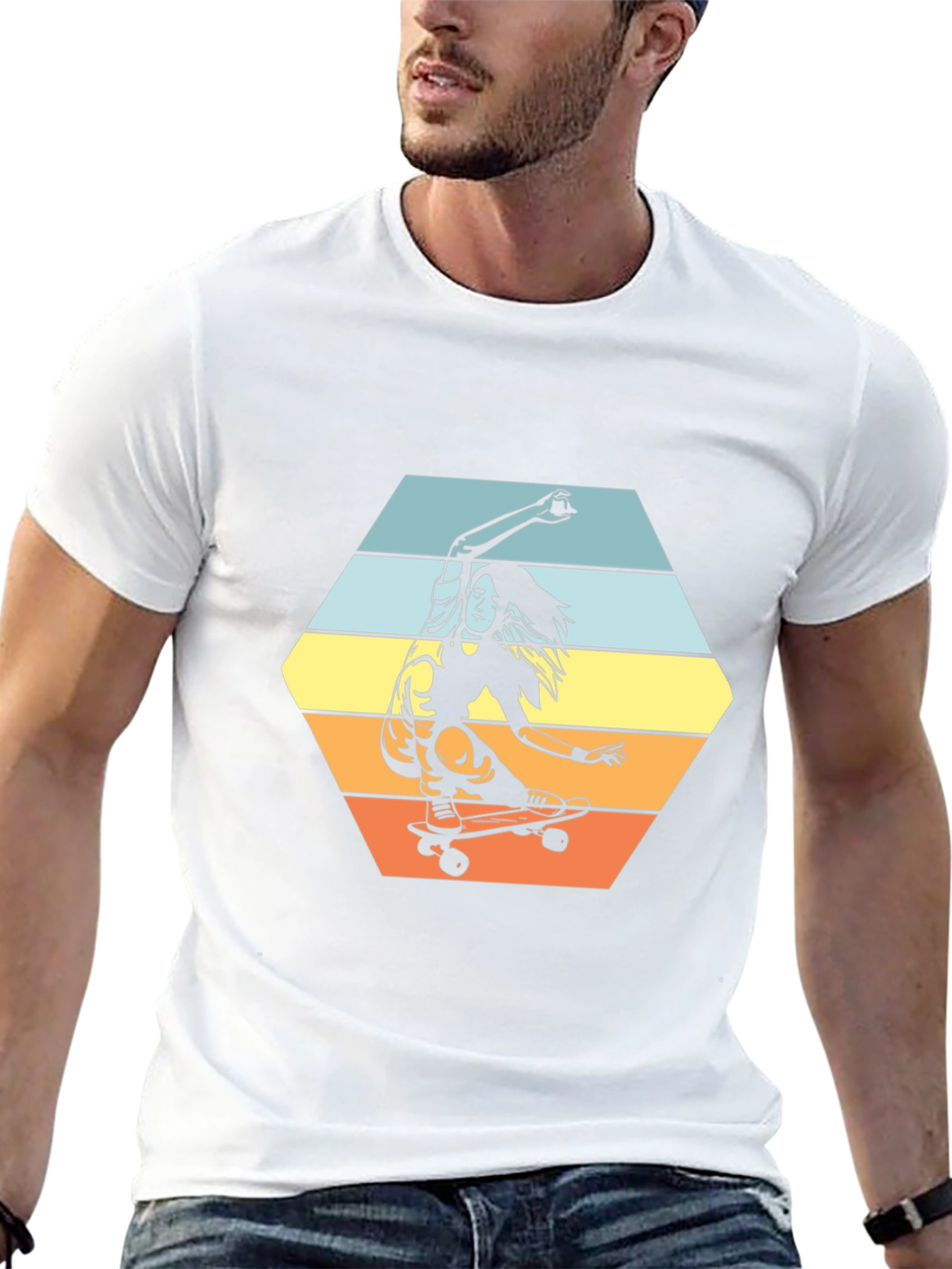 Skater Girl Tee - Retro Style Graphic T-Shirt