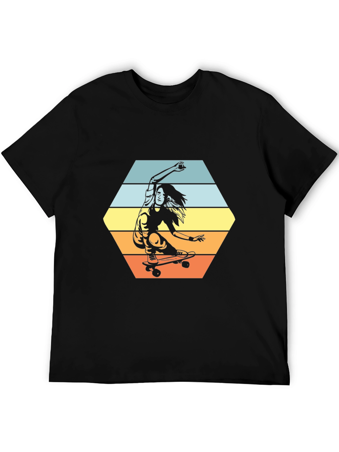 Skater Girl Tee - Retro Style Graphic T-Shirt