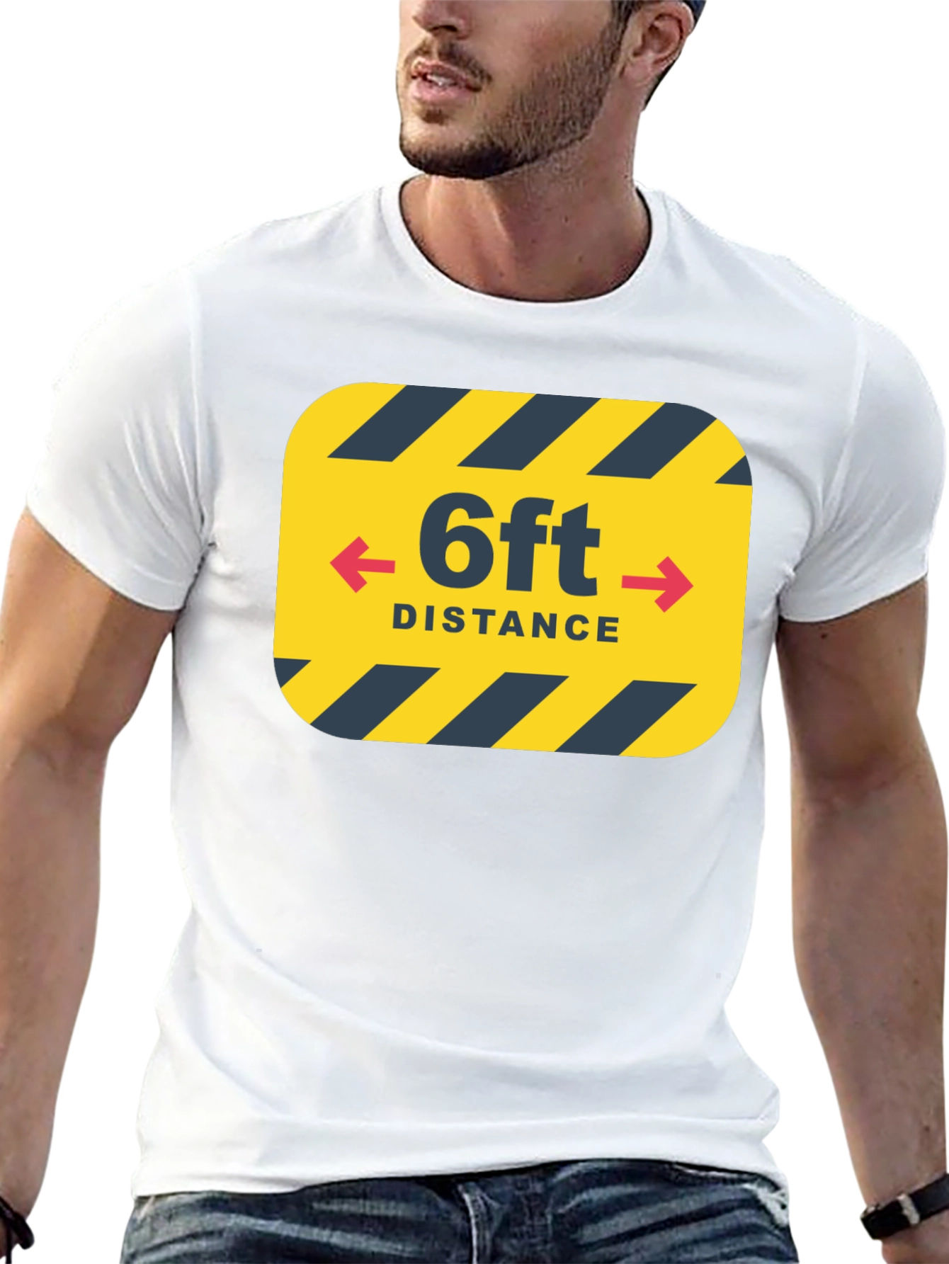 6ft Distance Graphic Tee - Socially Conscious T-Shirt