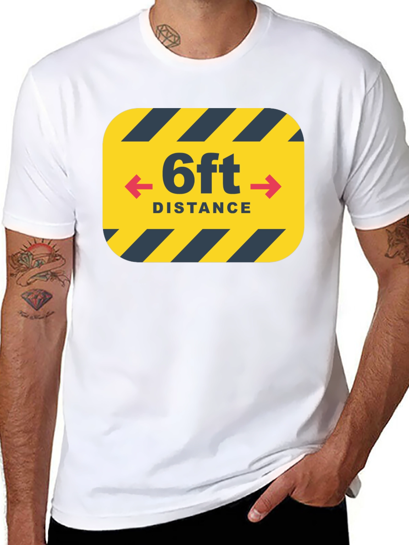 6ft Distance Graphic Tee - Socially Conscious T-Shirt