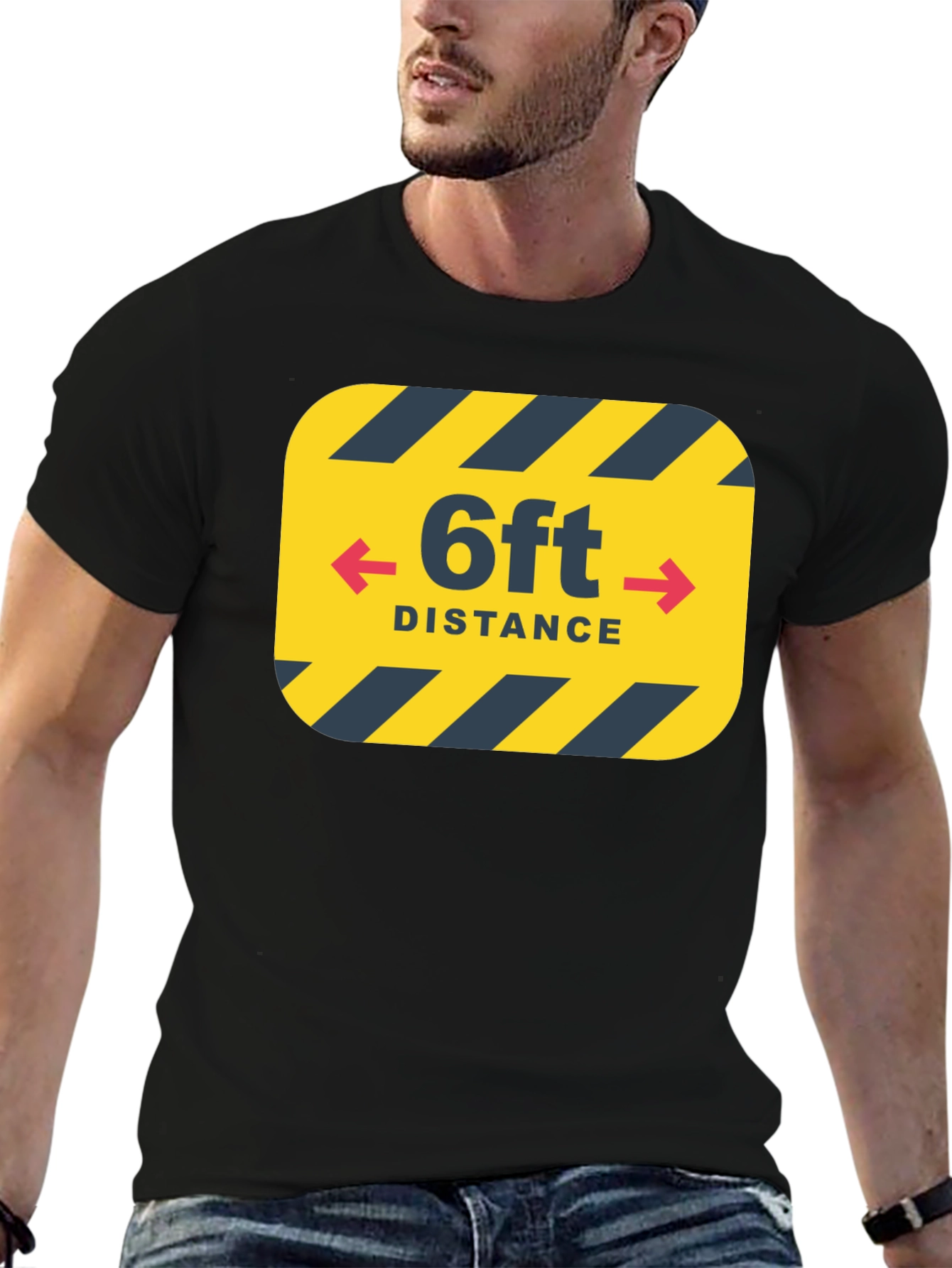 6ft Distance Graphic Tee - Socially Conscious T-Shirt