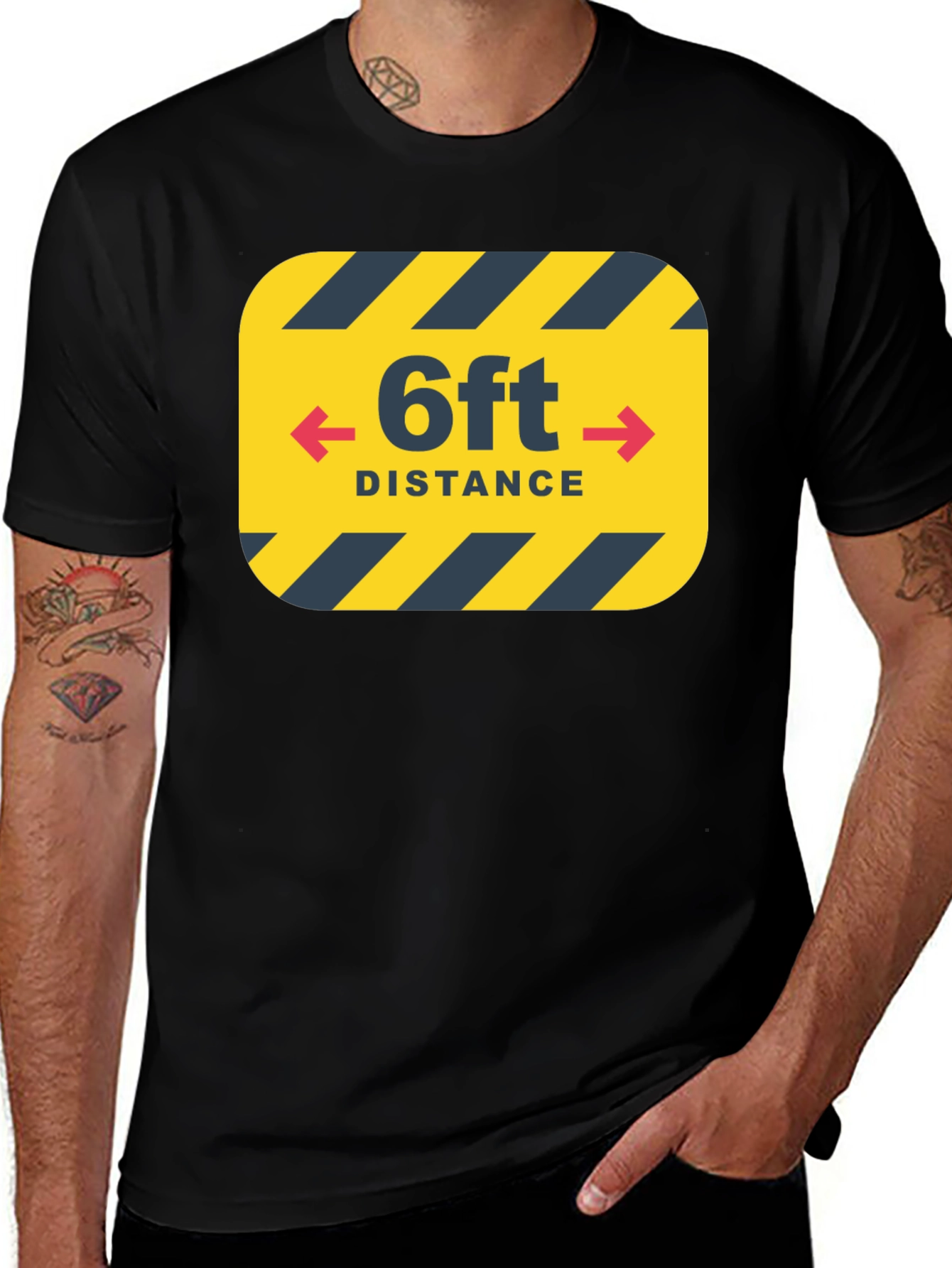 6ft Distance Graphic Tee - Socially Conscious T-Shirt