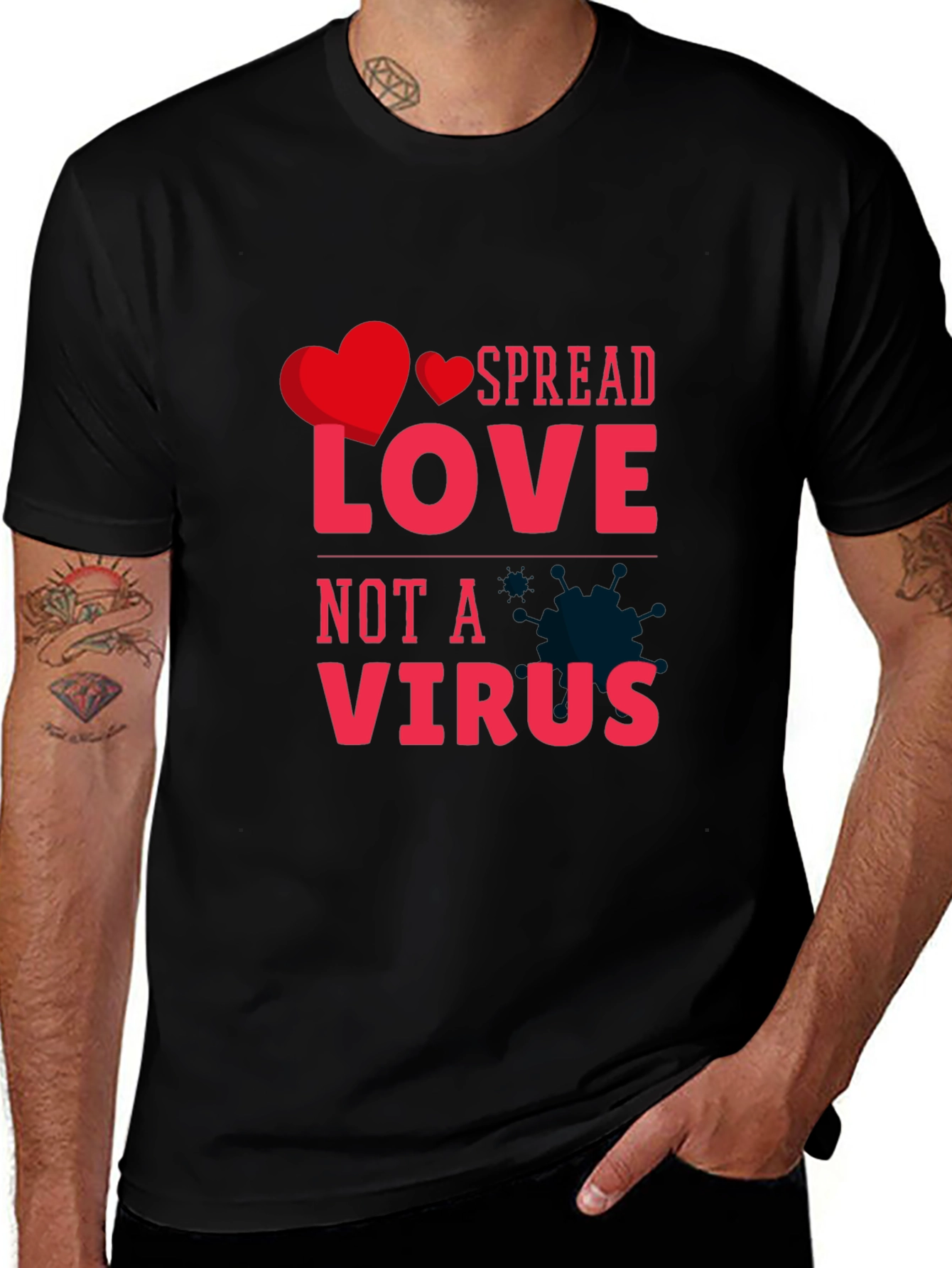 Spread Love Not A Virus Graphic Tee