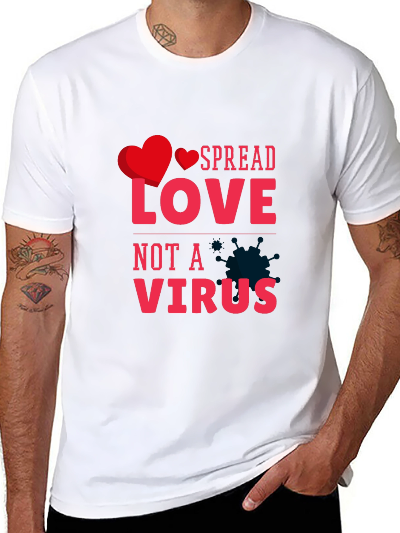 Spread Love Not A Virus Graphic Tee