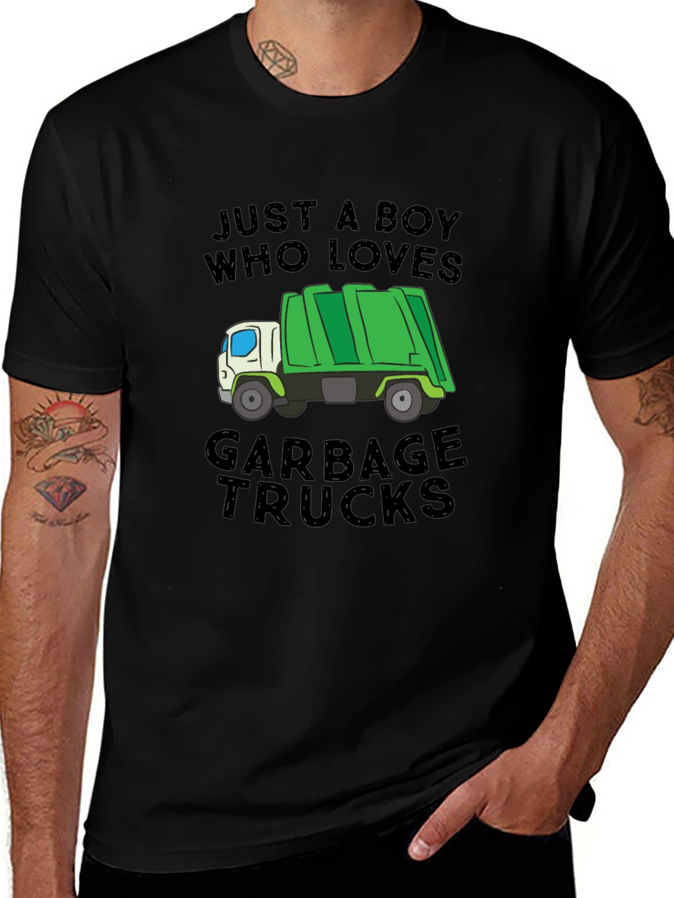 Boy Who Loves Garbage Trucks T-Shirt