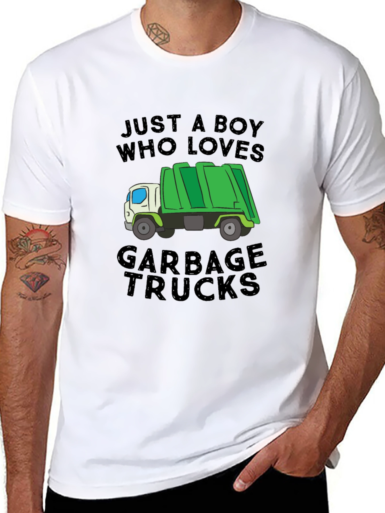Boy Who Loves Garbage Trucks T-Shirt