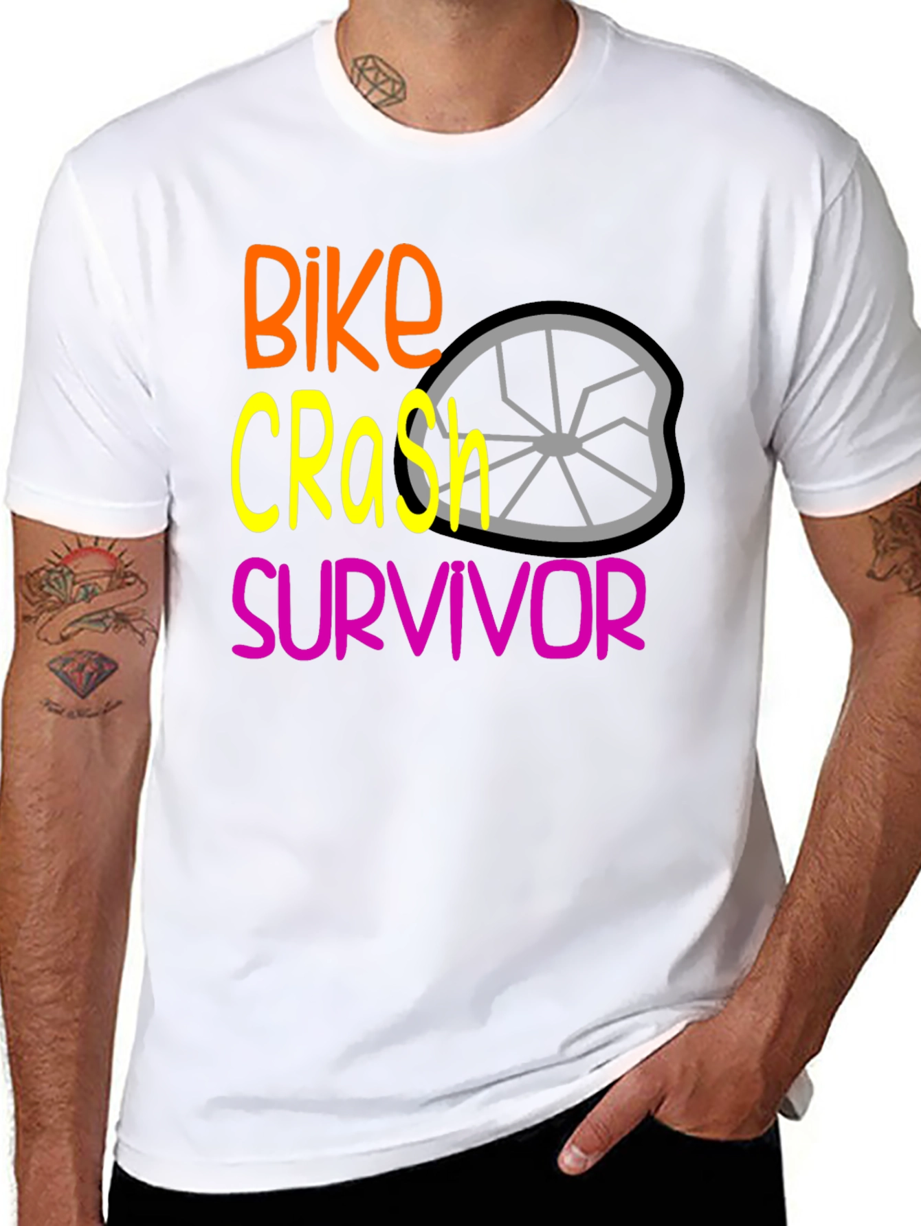 Bike Crash Survivor Graphic T-Shirt