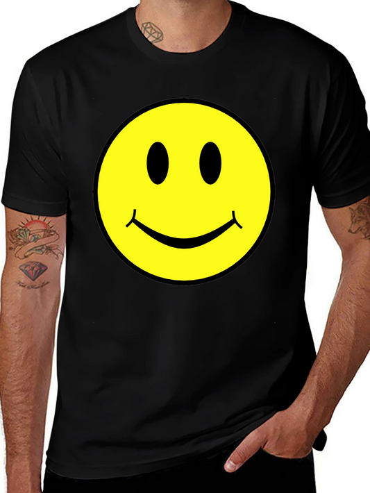Smiley Face Graphic Tee - Classic Retro Design