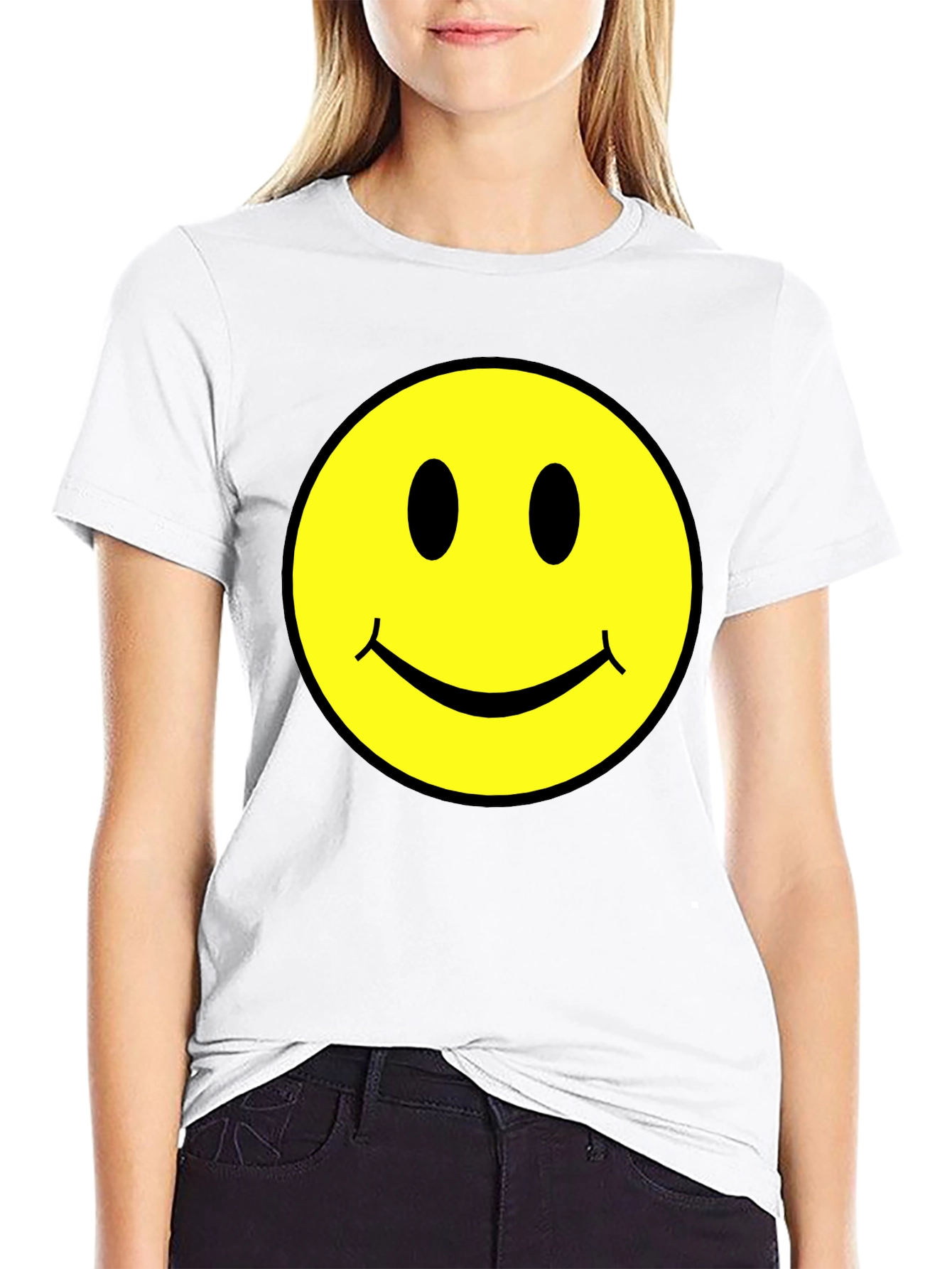 Smiley Face Graphic Tee - Classic Retro Design