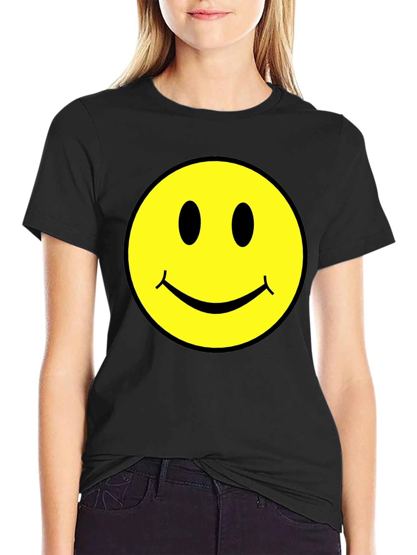 Smiley Face Graphic Tee - Classic Retro Design