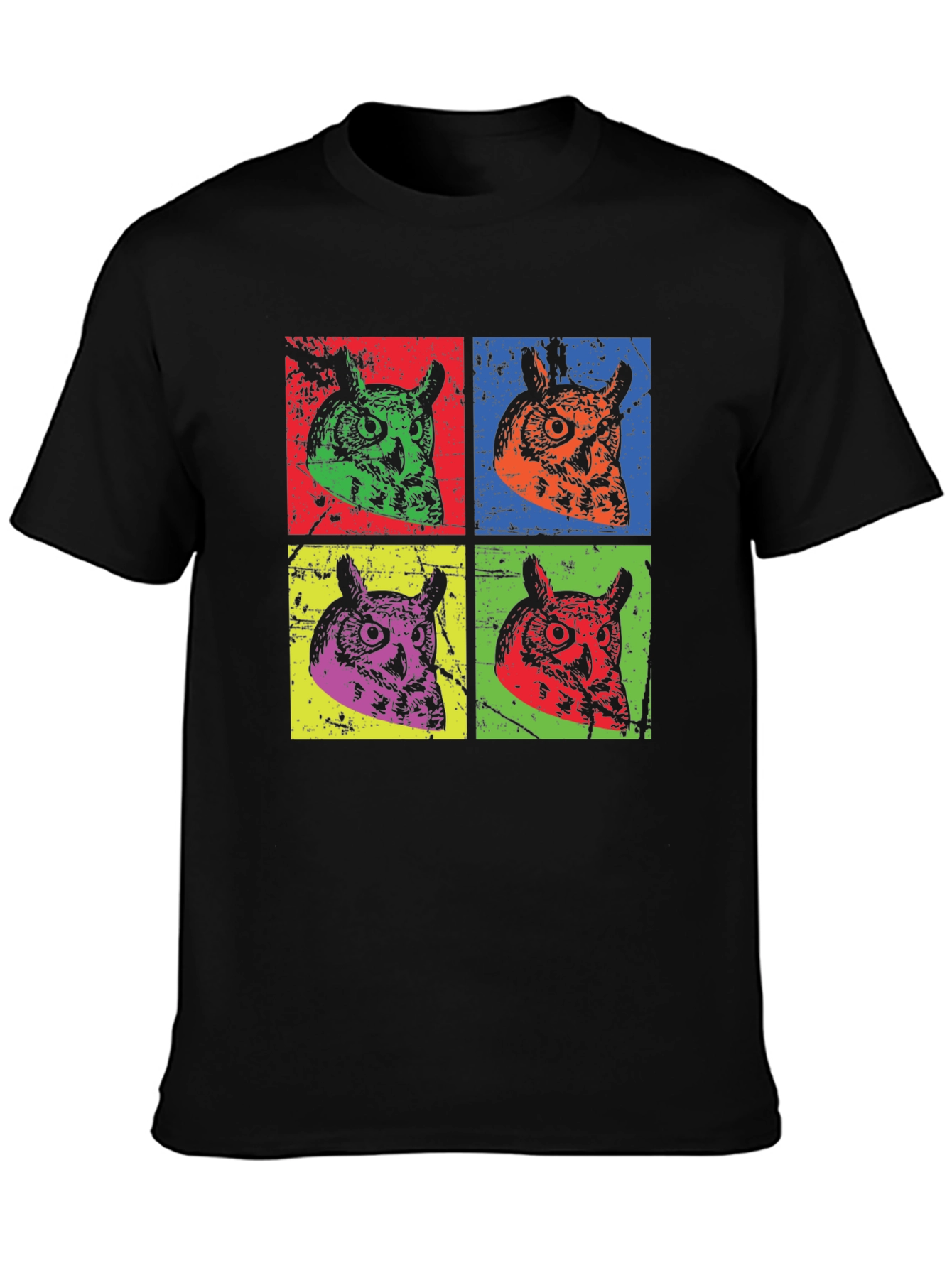 Pop Art Owl Graphic Tee - Quirky Style