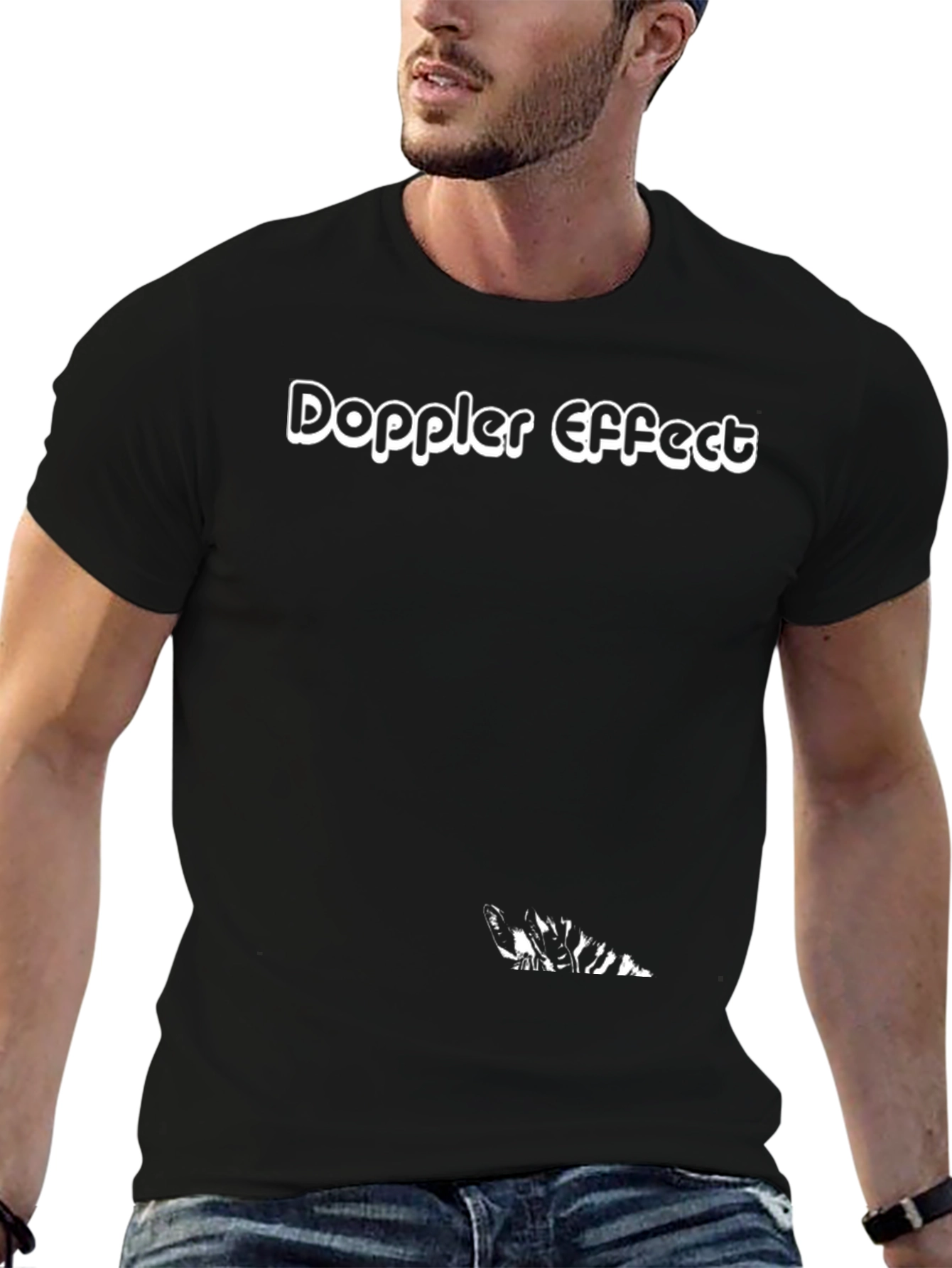 Doppler Effect Black Graphic T-Shirt