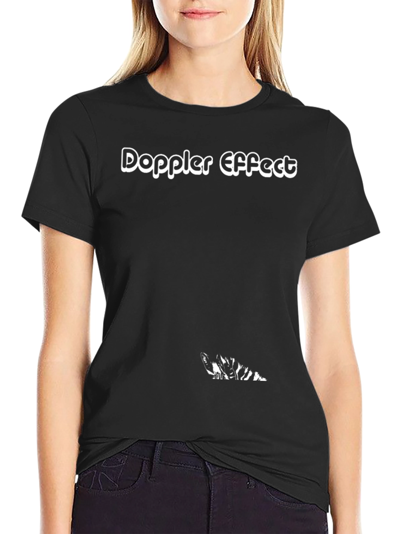 Doppler Effect Black Graphic T-Shirt